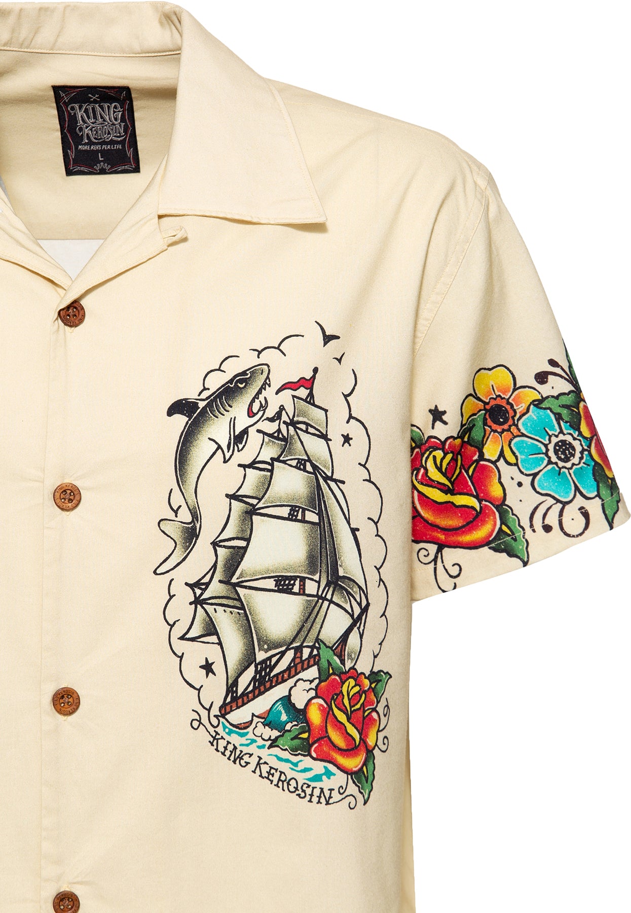 King_Kerosin_HOMEWARD_BOUNT_Clippership_PIN_UP_Mermaid_50s_Kurzarm_HAWAII_HEMD_Shirt_Killer_Kirsche-3