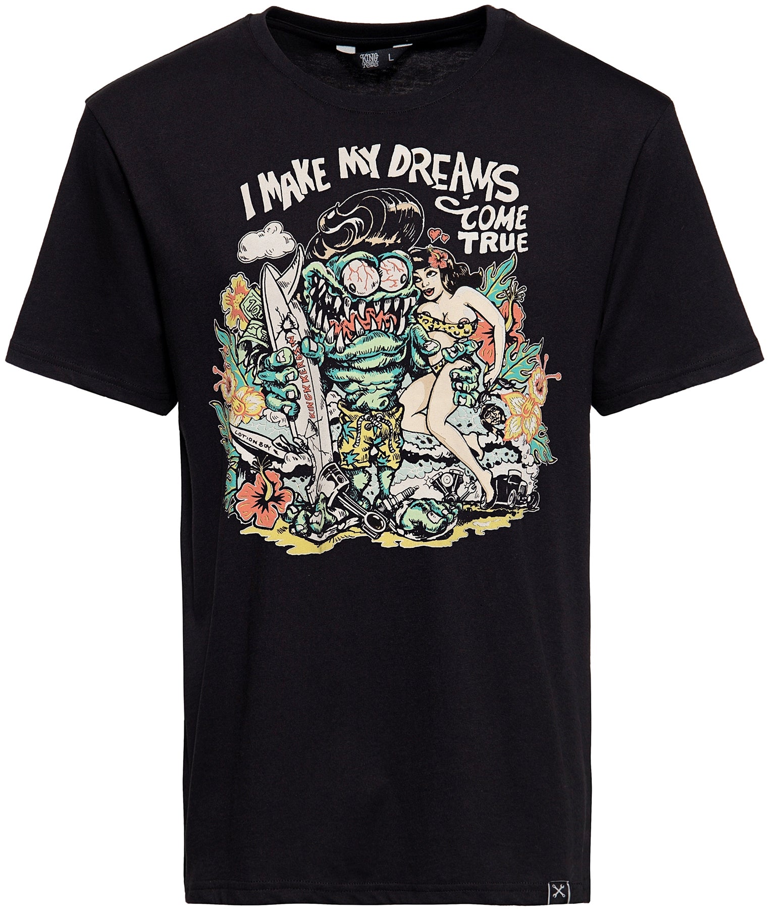 King_Kerosin_I_MAKE_MY_DREAMS_COME_TRUE_Creepy_MOTIV_Kurzarm_Men_T-SHIRT_Oberteil_killer_kirsche_1