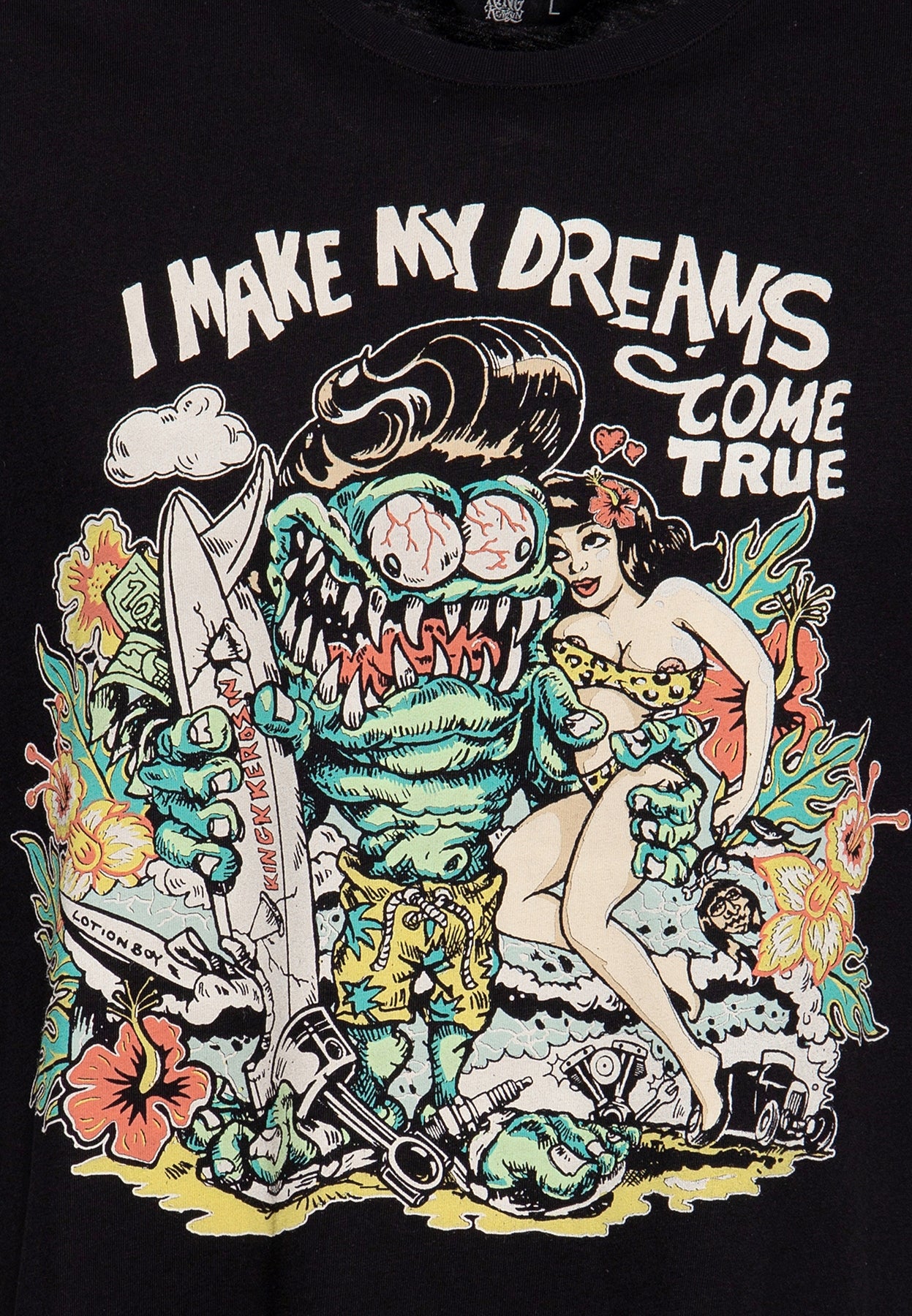 King_Kerosin_I_MAKE_MY_DREAMS_COME_TRUE_Creepy_MOTIV_Kurzarm_Men_T-SHIRT_Oberteil_killer_kirsche_2