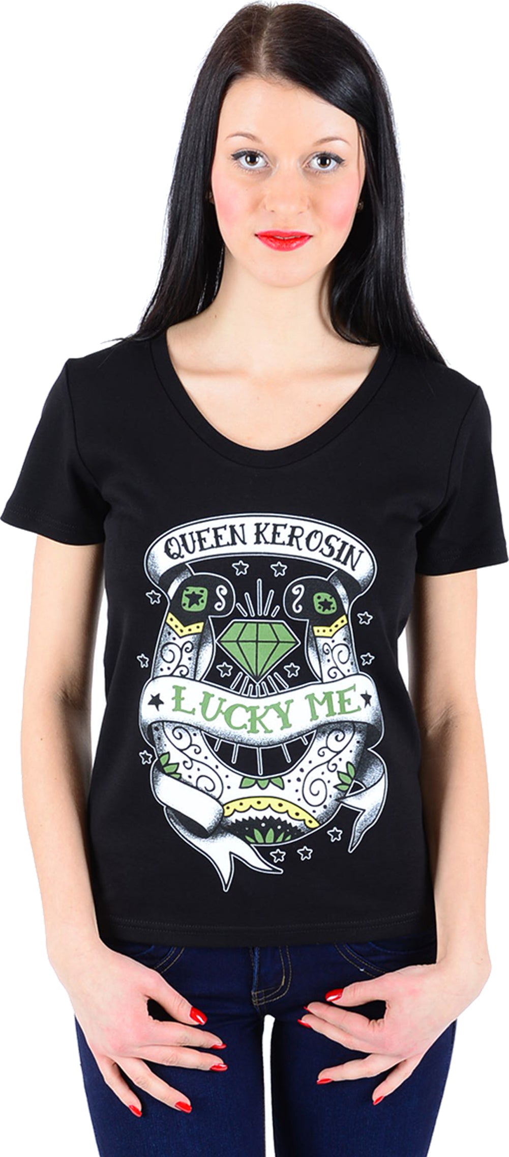 King_Kerosin_LUCKY_ME_T-Shirt_-_Schwarz