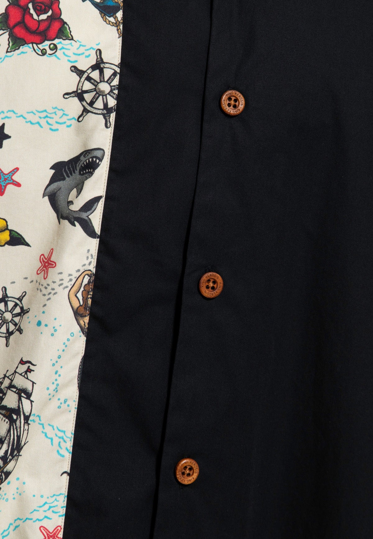 King_Kerosin_NAUTICAL_SAILOR_Panel_Oldschool_Tattoo_50s_HAWAII_HEMD_Shirt_Schwarz-4