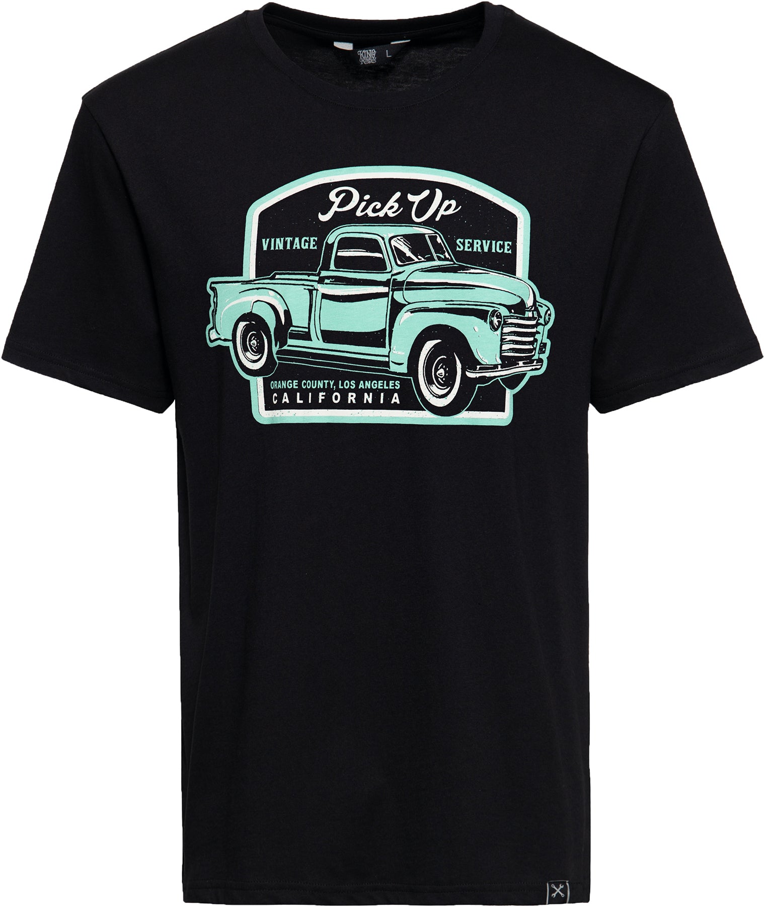 King_Kerosin_PICK_UP_Retro_TRUCK_MOTIV_Kurzarm_Straight_Fit_T-SHIRT_Oberteil_-_Schwarz_Killer_Kirsche-1