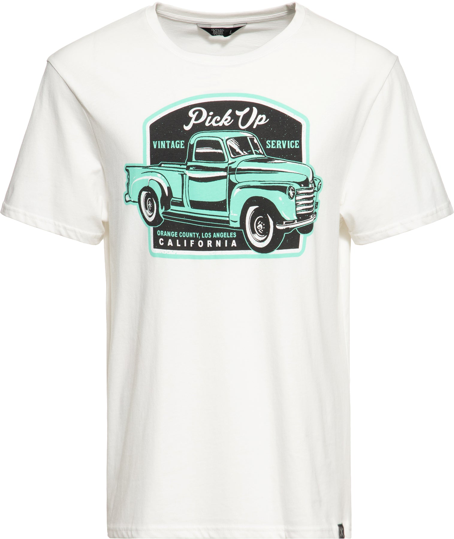 King_Kerosin_PICK_UP_Retro_TRUCK_MOTIV_Kurzarm_Straight_Fit_T-SHIRT_Oberteil_-_Weiss_Killer_Kirsche-1
