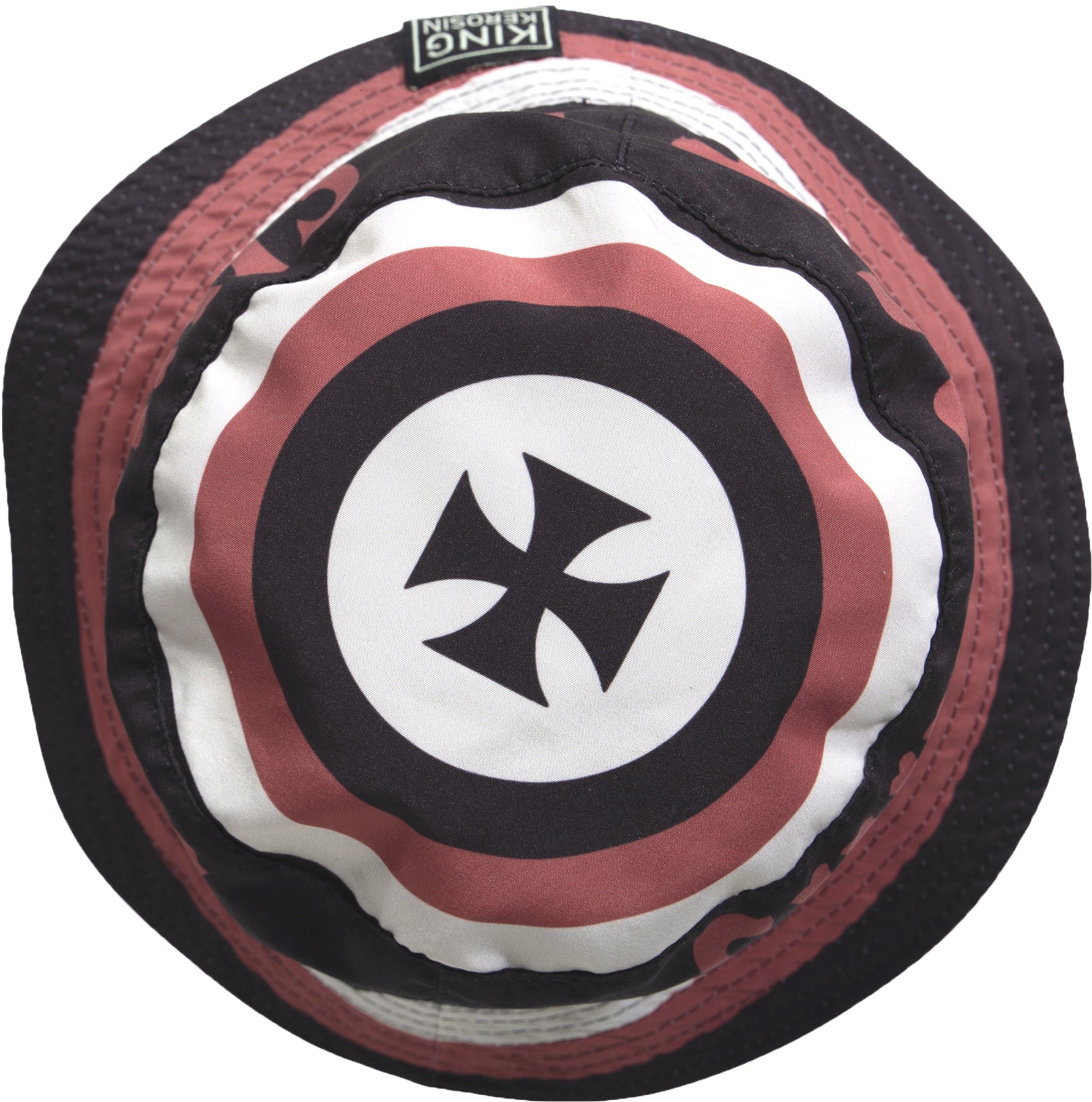 King_Kerosin_RED_BARON_Retro_Iron_Cross_Sinners_WENDBARER_BUCKET_HAT_Fischerhut_Killer_Kirsche-4