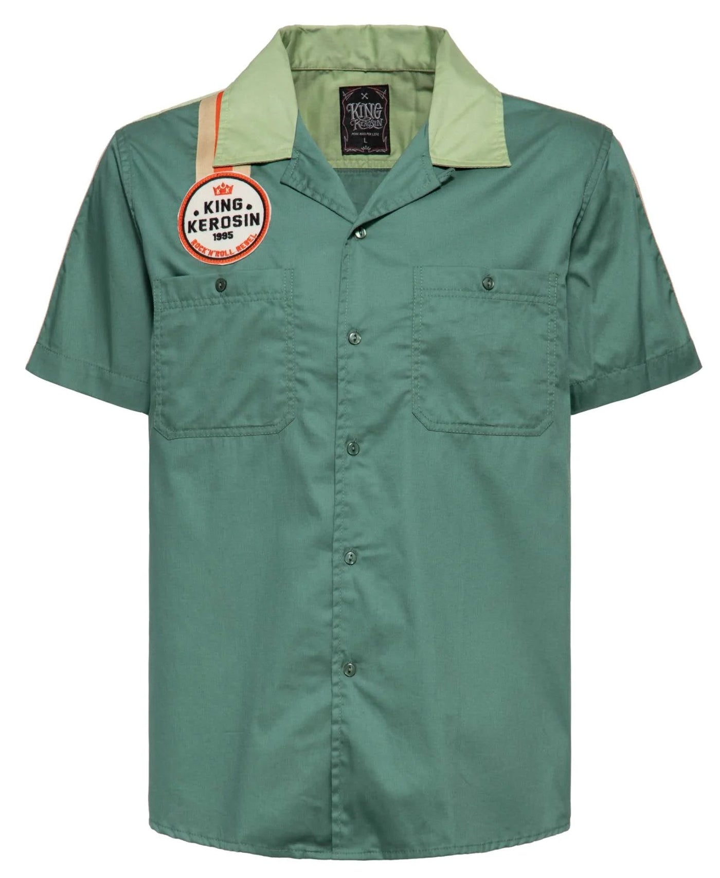 King_Kerosin_ROCKNROLL_REBEL_KING_Racing_Oldschool_Retro_50s_Vintage_HEMD_Shirt_-_Gruen-1