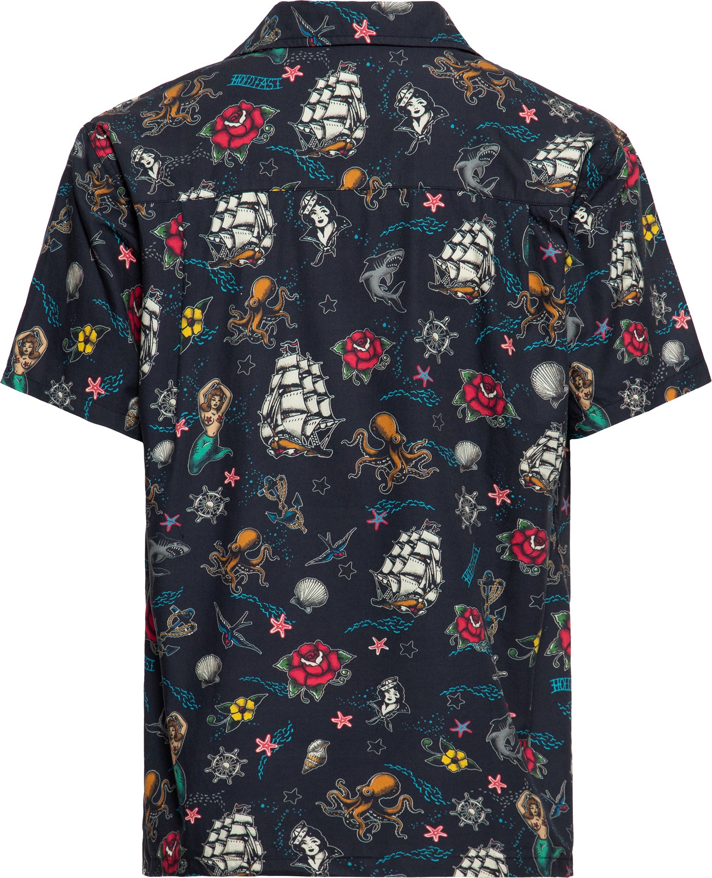 King_Kerosin_SAIL_AND_TATTOO_Island_Palmen_Beach_50s_Kurzarm_HAWAII_HEMD_Shirt_-_Schwarz_killer_kirsche_2