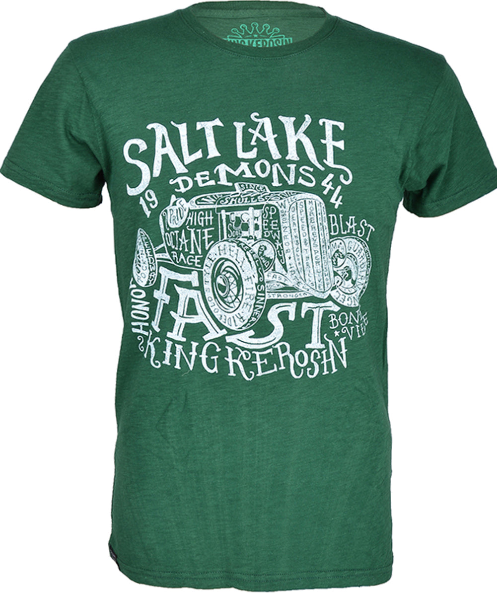 King_Kerosin_SALTLAKE_DEMOR_Oldschool_Tattoo_MEN_T-Shirt_-_Gruen