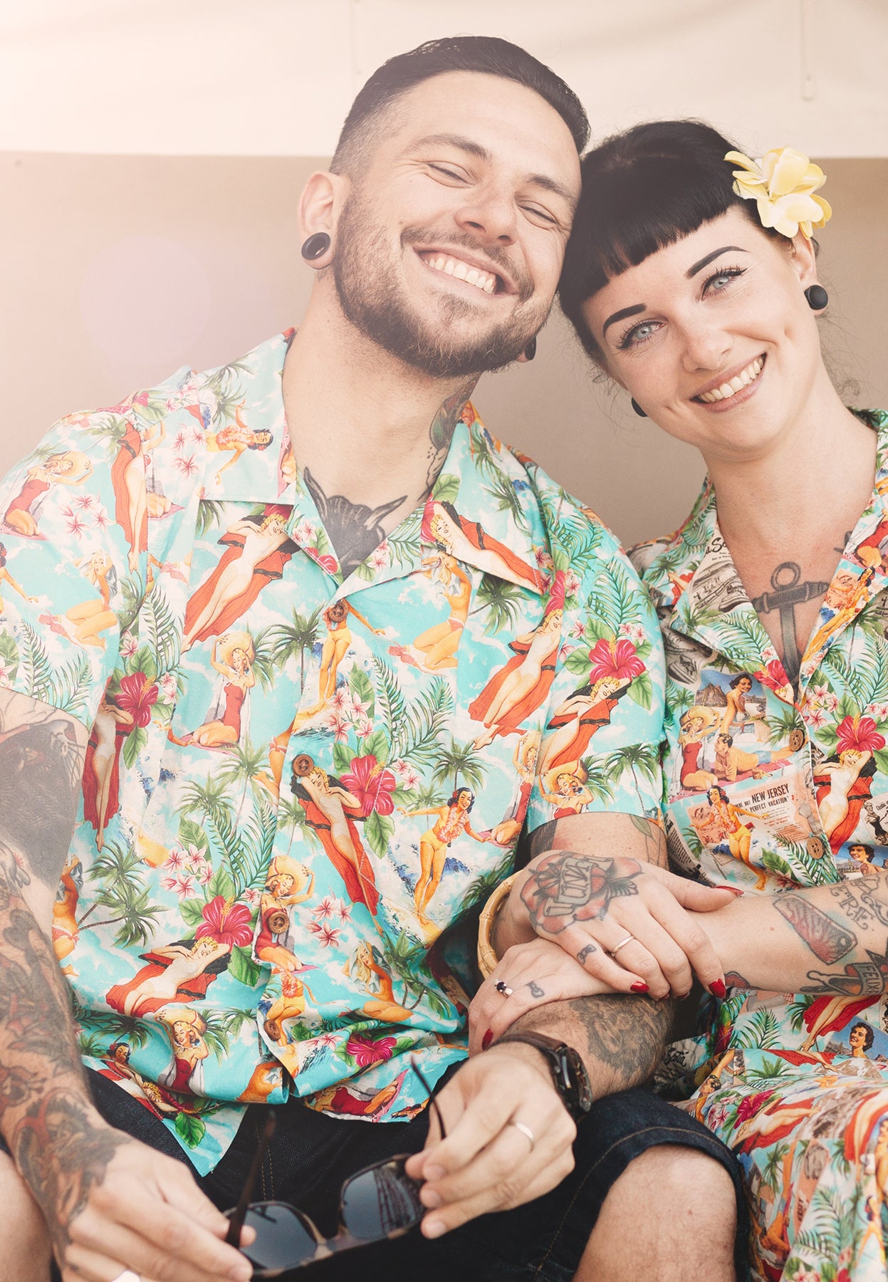 King_Kerosin_VINTAGE_SUMMER_Tropical_Pin_Up_Girls_50s_Kurzarm_HAWAII_HEMD_Shirt_Killer_Kirsche-3