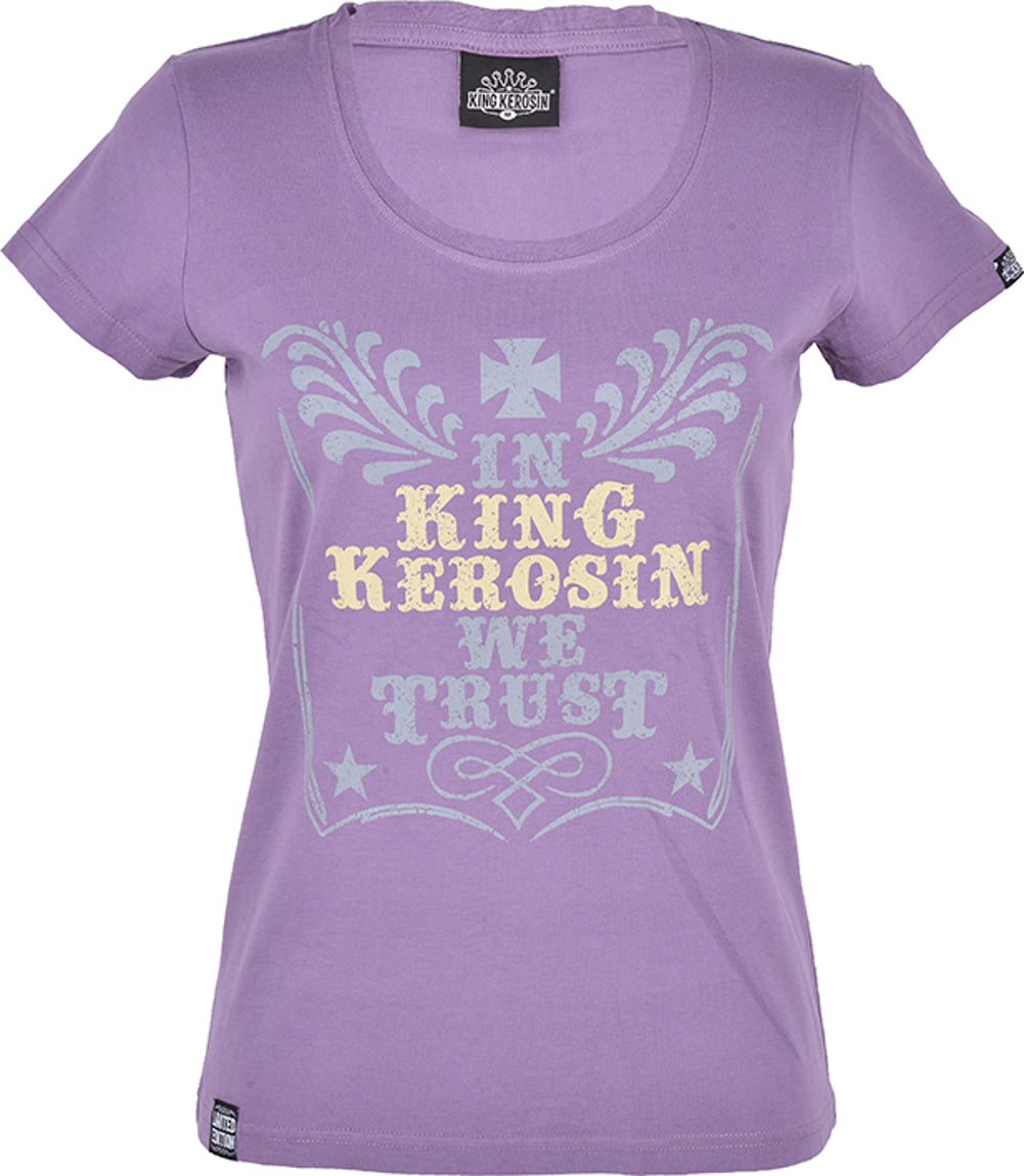 King_Kerosin_WE_TRUST_Oldschool_Round_Neck_Motiv_T-Shirt_-_Lila