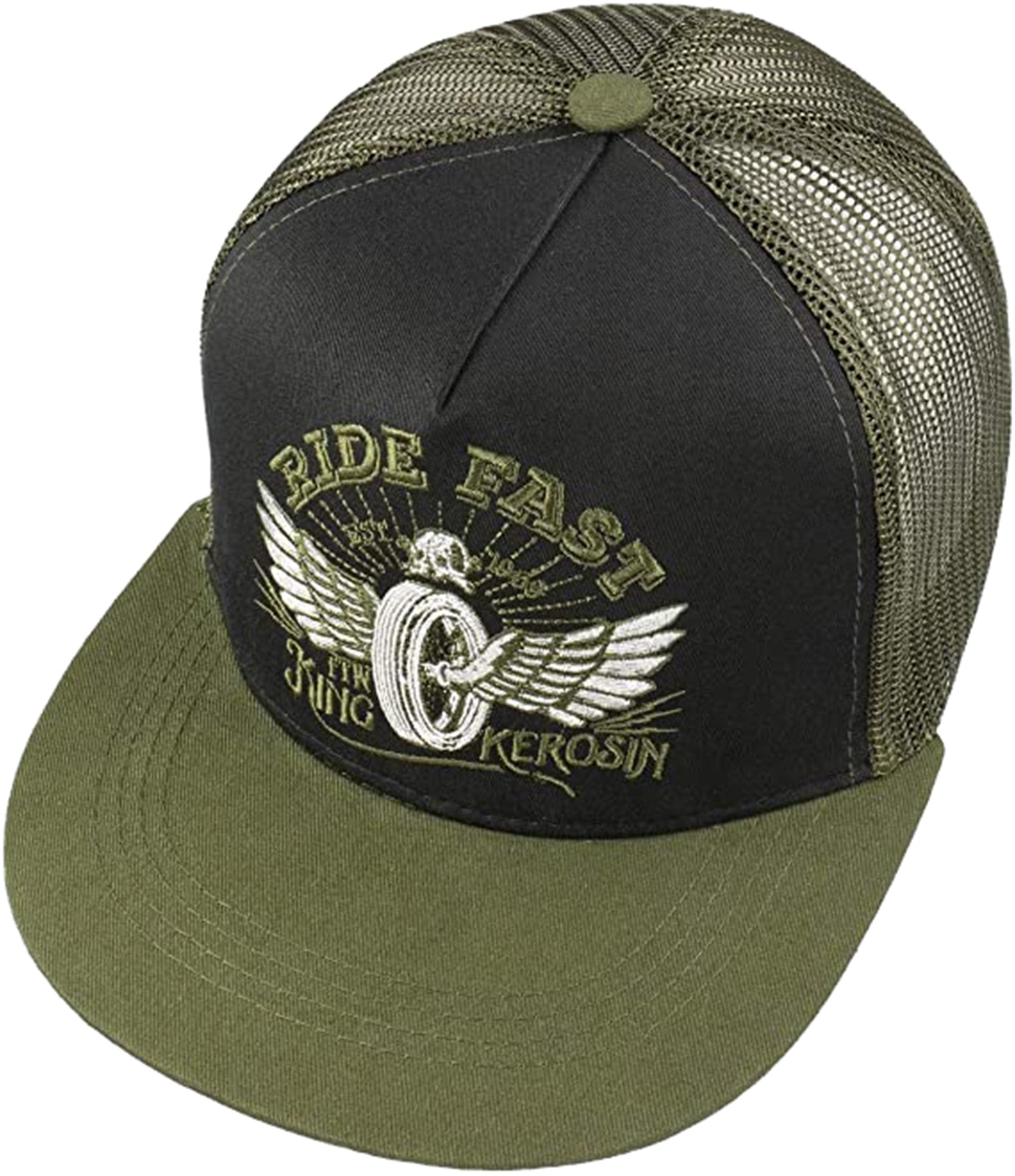 King_Kerosin__RIDE_FAST_Snapback_Denim_Mesh_TRUCKER_CAP_killer_kirsche_2