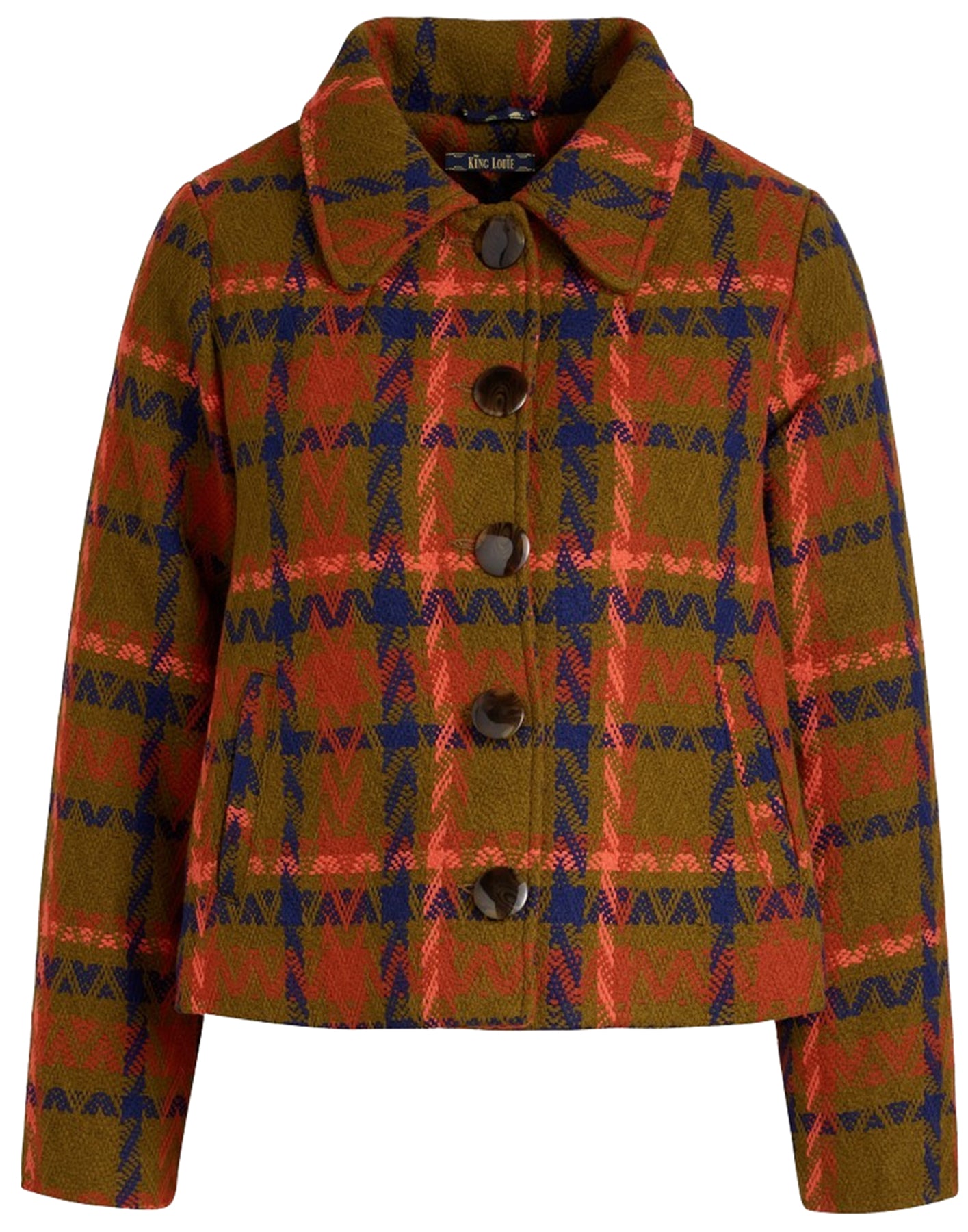 King_Louie_ANAIS_CARLSON_Vintage_TARTAN_Check_KRAGEN_Coat_JACKET_Jacke_killer_kirsche_0