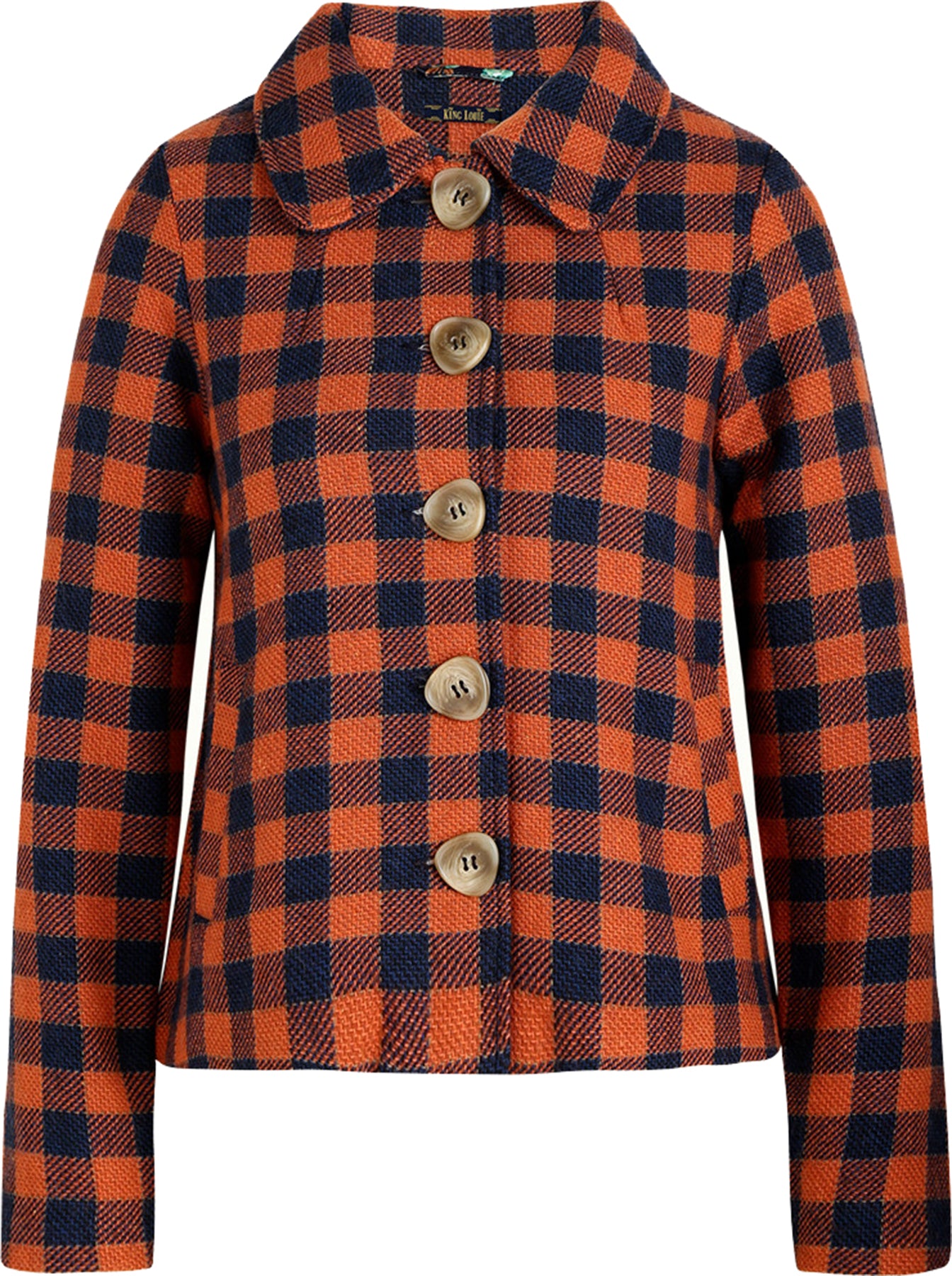 King_Louie_ANAIS_WOODLAND_CHECK_Vintage_KARO_Kragen_Coat_JACKET_Jacke_Killer_Kirschr-1