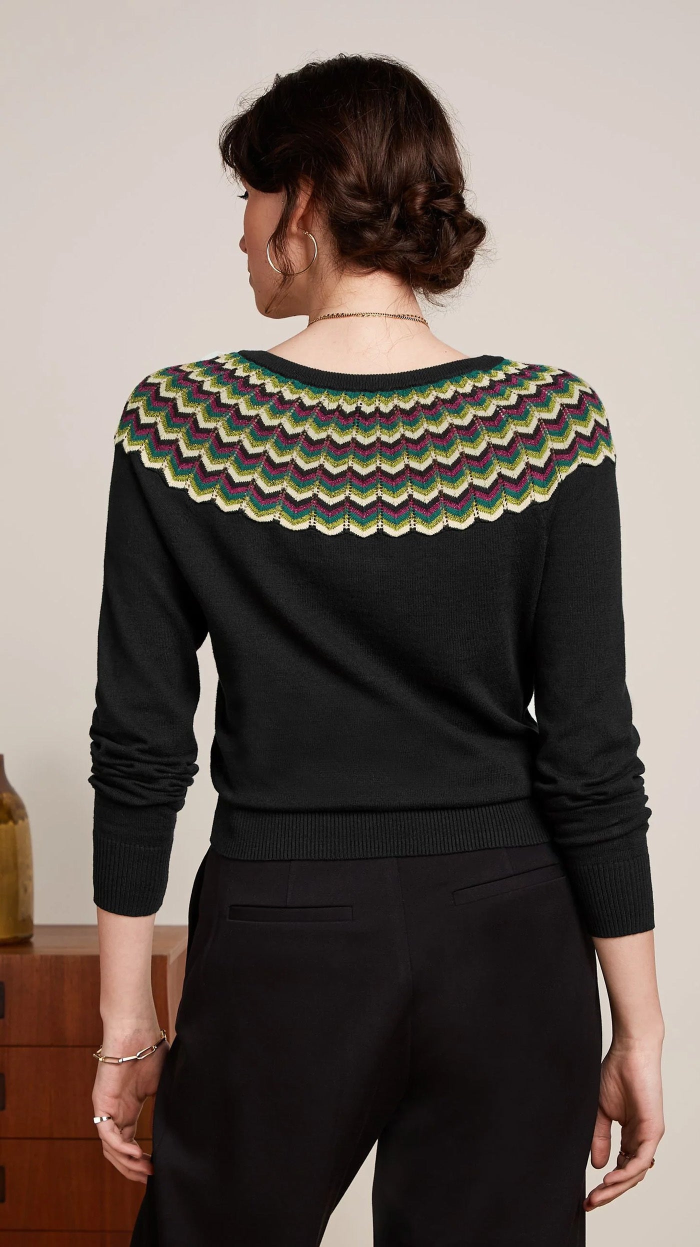 King_Louie_ANDIE_WOOGIE_Retro_Streifen_Glitzer_Langarm_Vintage_STRICKSHIRT_Pullover__Schwarz-2