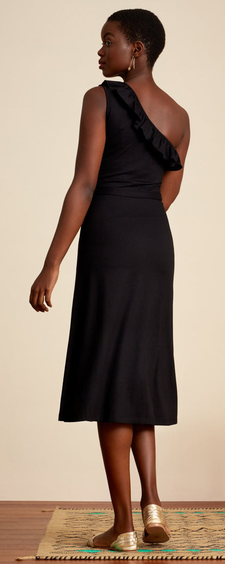 King_Louie_ANDREA_One_Shoulder_RUFFLE_Traeger_Uni_A-LINIE_Dress_KLEID_Schwarz_Killer_Kirsche-3_Kopie
