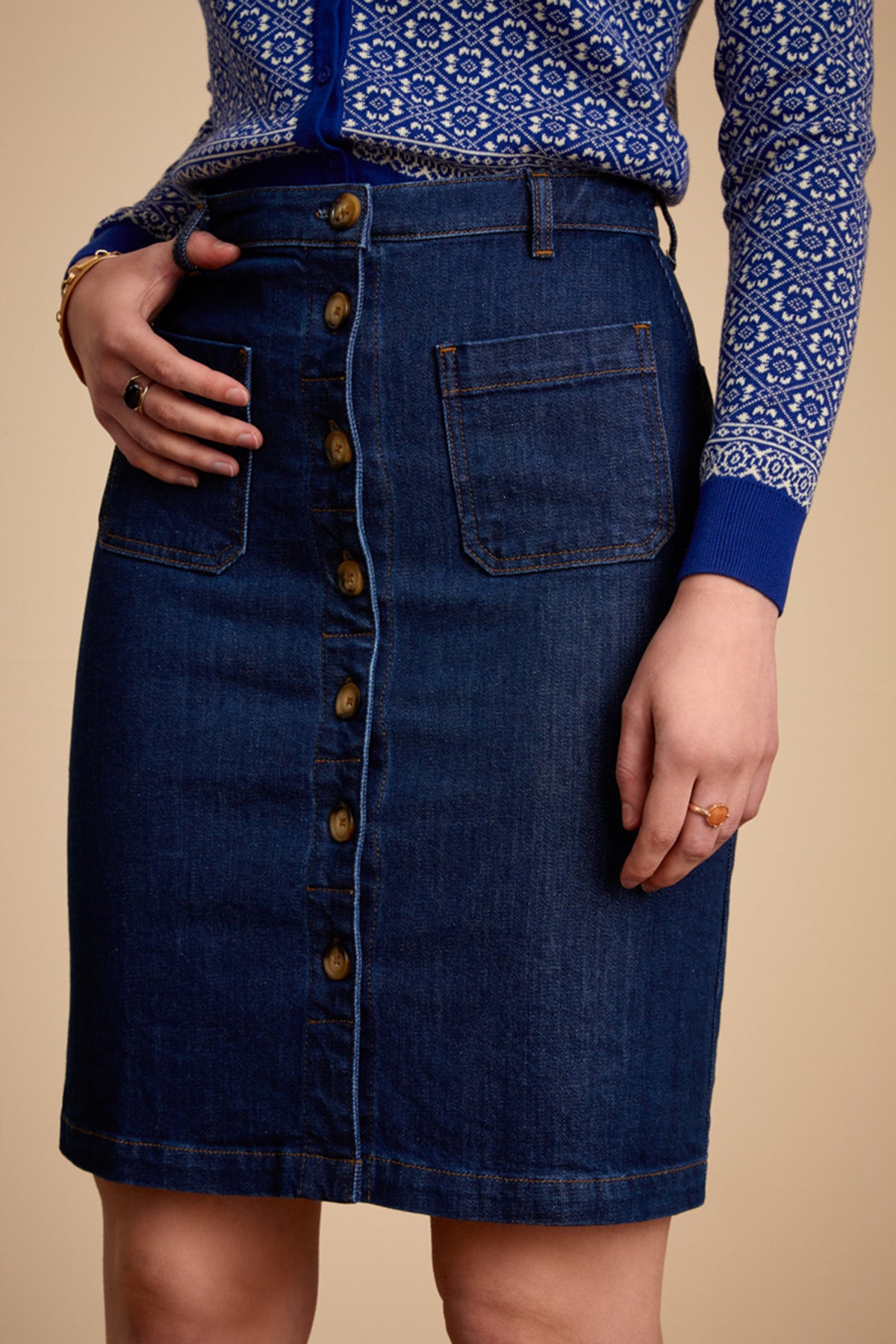 King_Louie_ANGIE_Vintage_GOLDEN_DENIM_High_Waist_Buttoned_JEANS_ROCK_Skirt_killer_kirsche_4