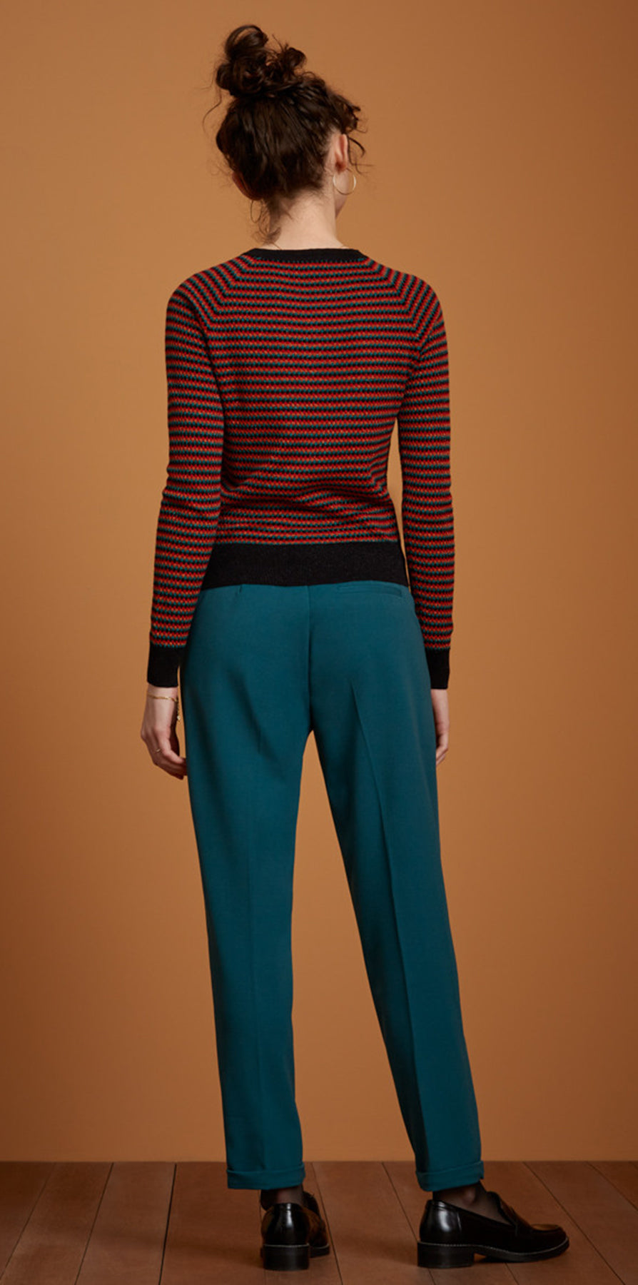 King_Louie_ANN_BROADWAY_Vintage_Regular_Waist_TWILL_HOSE_Trousers_Petrol_killer_kirsche_3