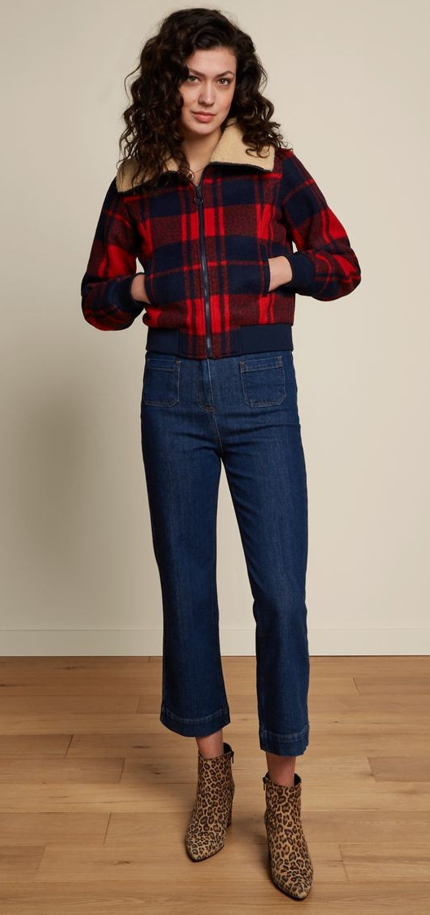 King_Louie_ARIZONA_RIVERA_Vintage_TARTAN_Check_KRAGEN_Teddy-Kragenl_Coat_JACKET_Jacke_killer_kirsche_2