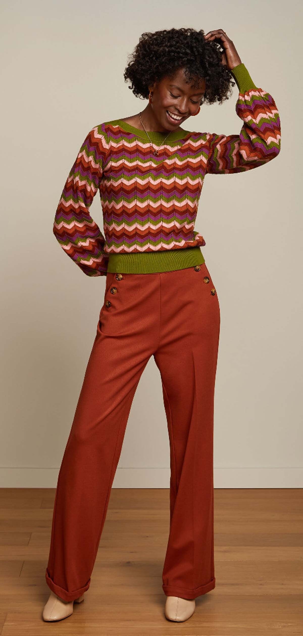 King_Louie_AUDREY_BELL_Retro_ZACKEN_Langarm_Vintage_UBoot_STRICKSHIRT_Pullover_Olive-2