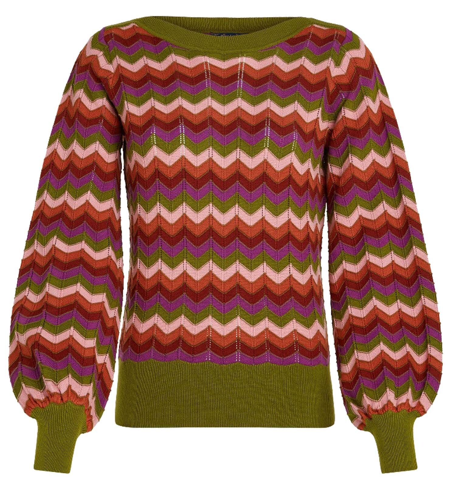 King_Louie_AUDREY_BELL_Retro_ZACKEN_Langarm_Vintage_UBoot_STRICKSHIRT_Pullover_Olive-4