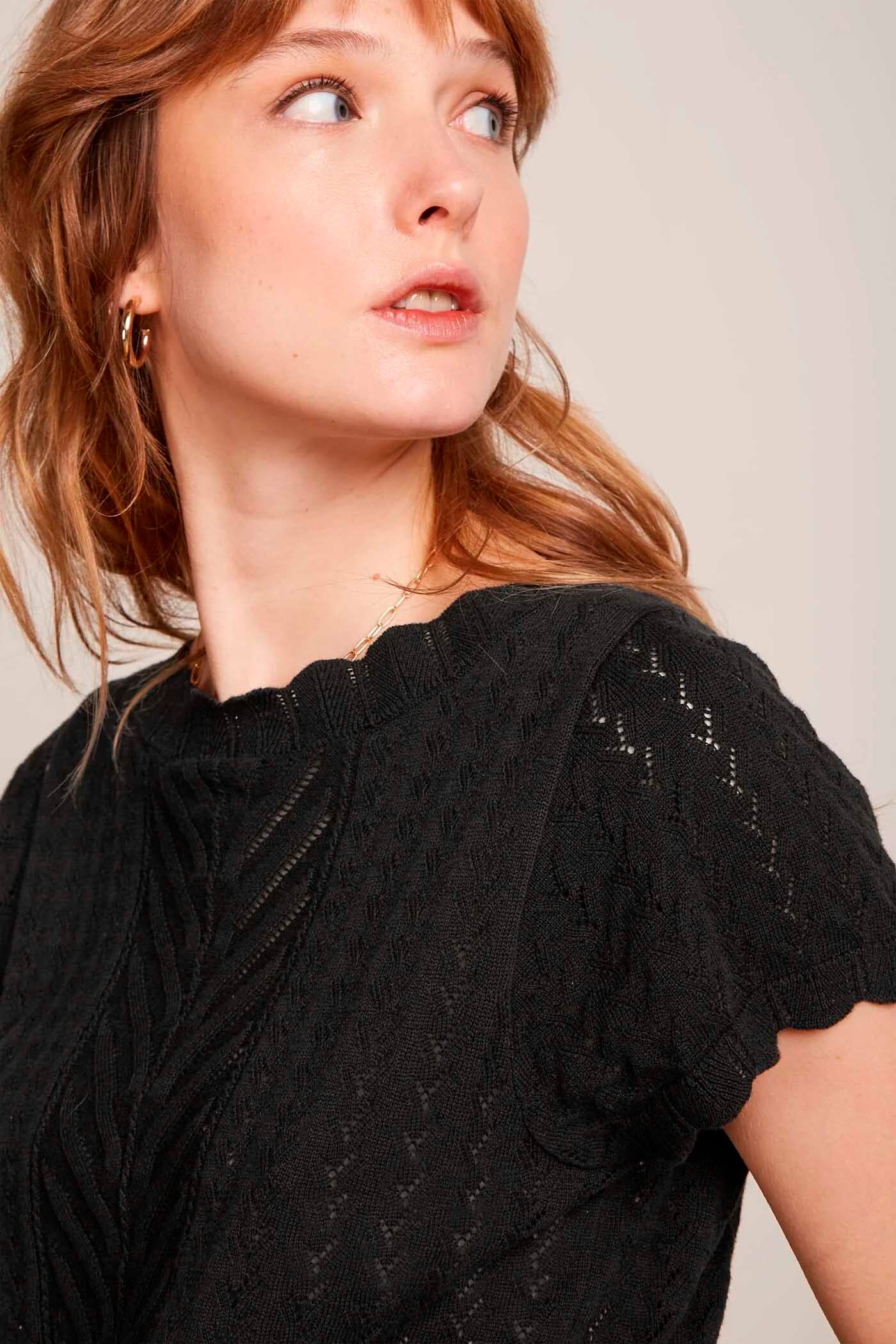 King_Louie_AUDREY_ROCKY_Vintage_Ajour_Lochmuster_Kurzarm_STRICK_SHIRT_-_Schwarz-2