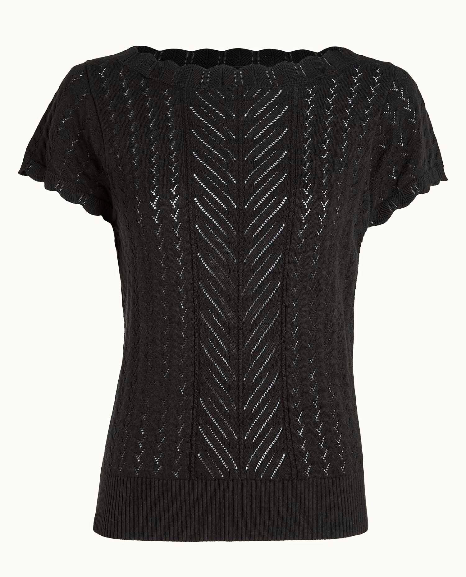 King_Louie_AUDREY_ROCKY_Vintage_Ajour_Lochmuster_Kurzarm_STRICK_SHIRT_-_Schwarz-4