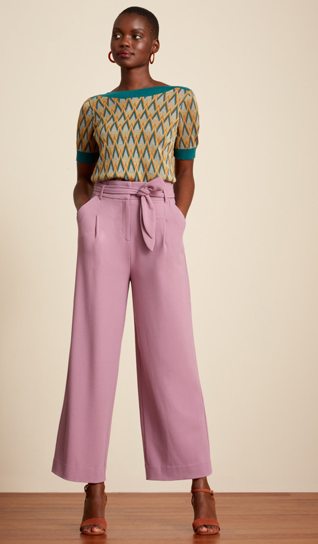 King_Louie_AUDREY_Rider_Vintage_Muster_Kurzarm_STRICK_SHIRT_Oberteil_killer_kirsche_3