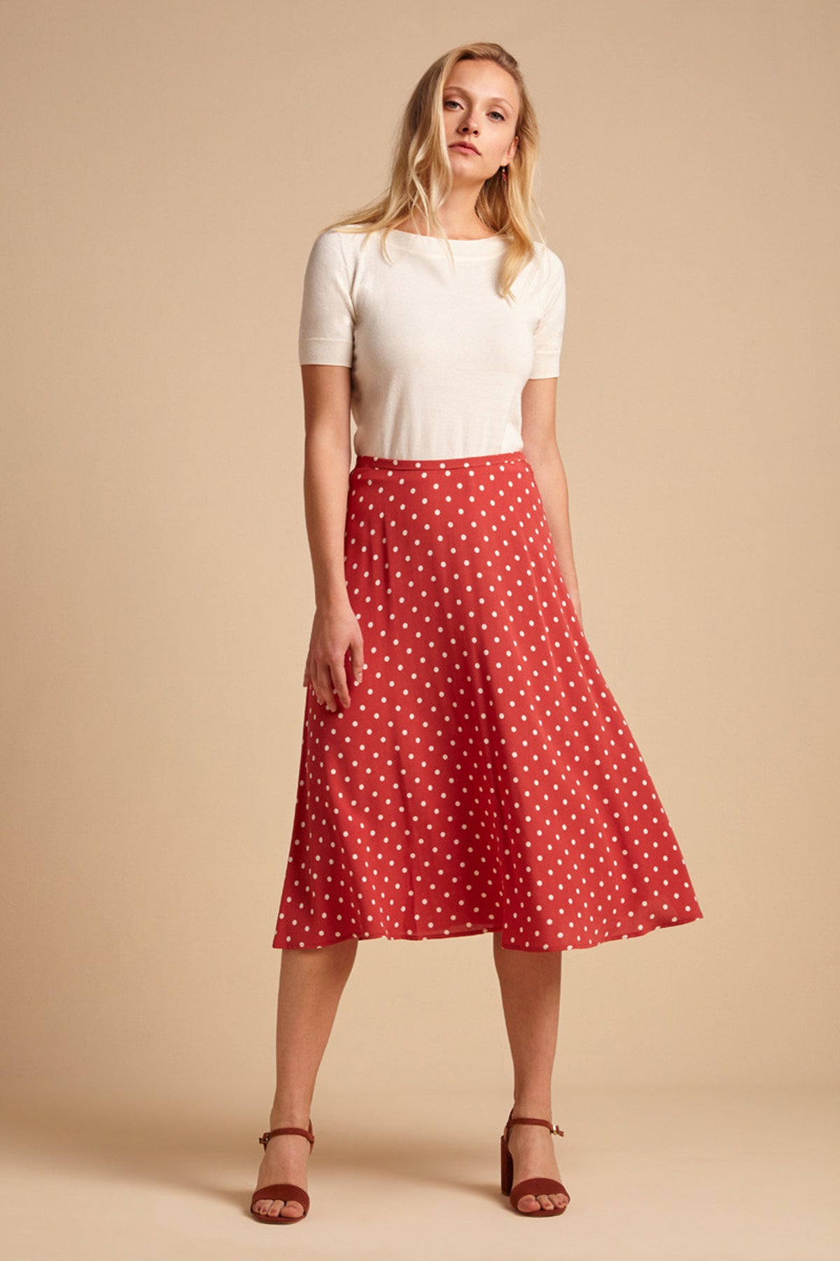 King_Louie_AUDREY__Vintage_Organic_Cottonclub_Kurzarm_STRICK_SHIRT_Oberteil_-_Creme_killer_kirsche_2ymGiH4fy7Bp8r