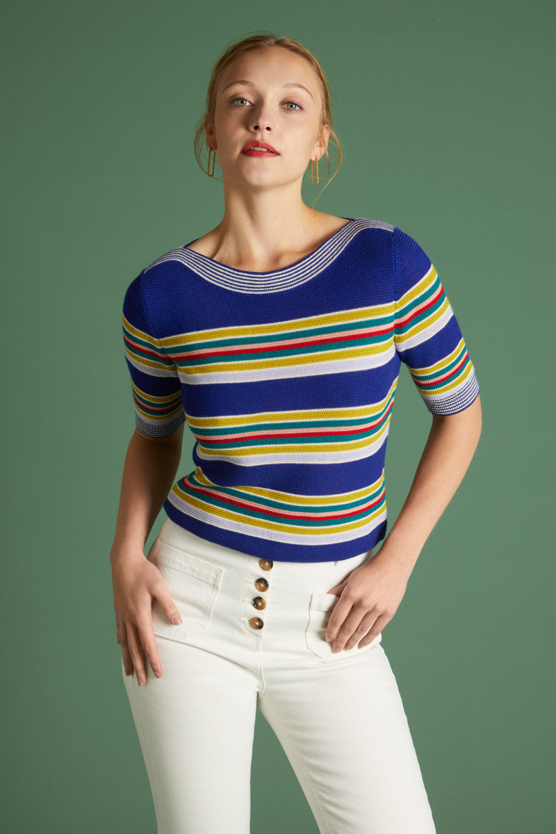 King_Louie_Audrey_Top_Carano_Vintage_streifen_Kurzarm_SHIRT_Oberteil_rockabilly_killer_kirsche_256Xr1ZLCIzuNA