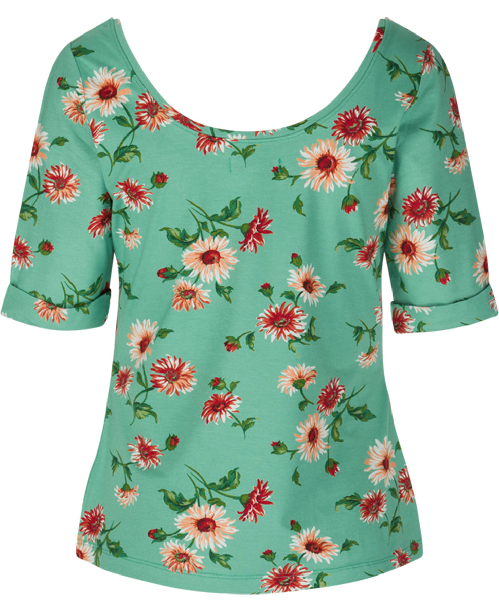 King_Louie_BALLERINA_Vintage_DANZA_Blumen_Florales_Kurzarm_SHIRT_Oberteil-2