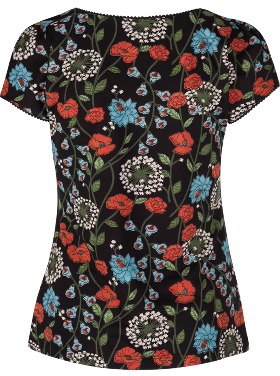 King_Louie_BALLET_Vintage_DANDELION_Blumen_Florales_Kurzarm_SHIRT_Oberteil-25bf28575a30a5