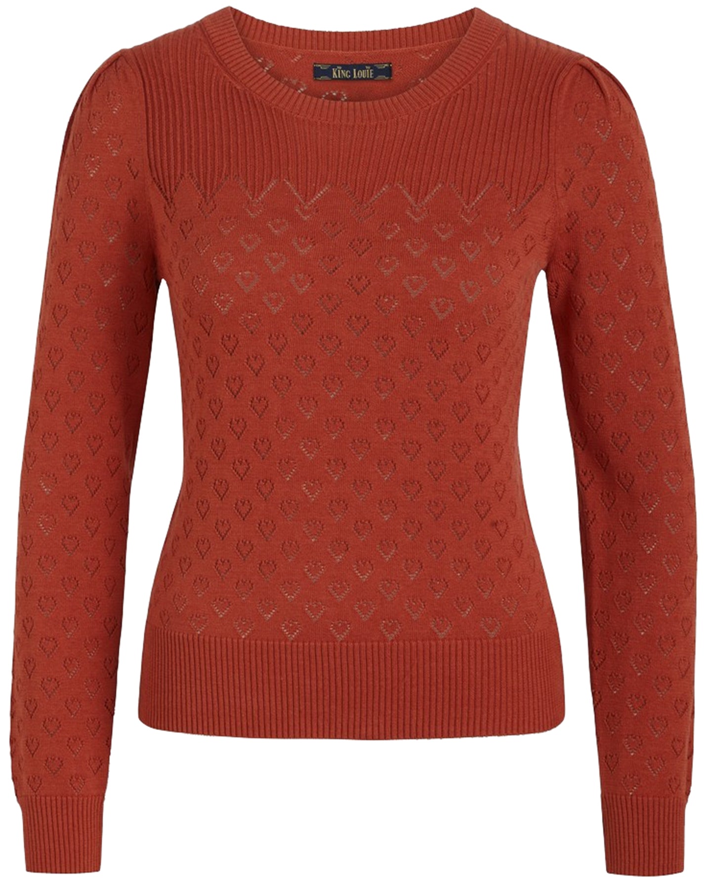 King_Louie_BELLA_HEART_Ajour_HERZ_Retro_Langarm_PULLOVER_Oberteil_-_Spicy_Brown_killer_kirsche_0