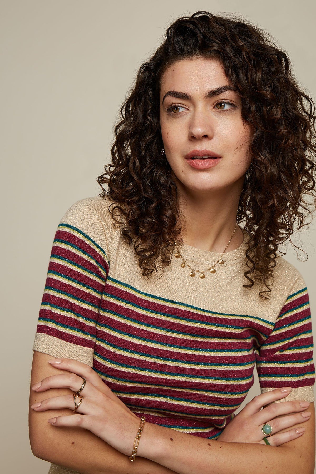 King_Louie_BELLA_RUIZ_STRIPE_Vintage_STREIFEN_Feinstrick_Kurzarm_SHIRT_Oberteil_Killer_Kirsche-2