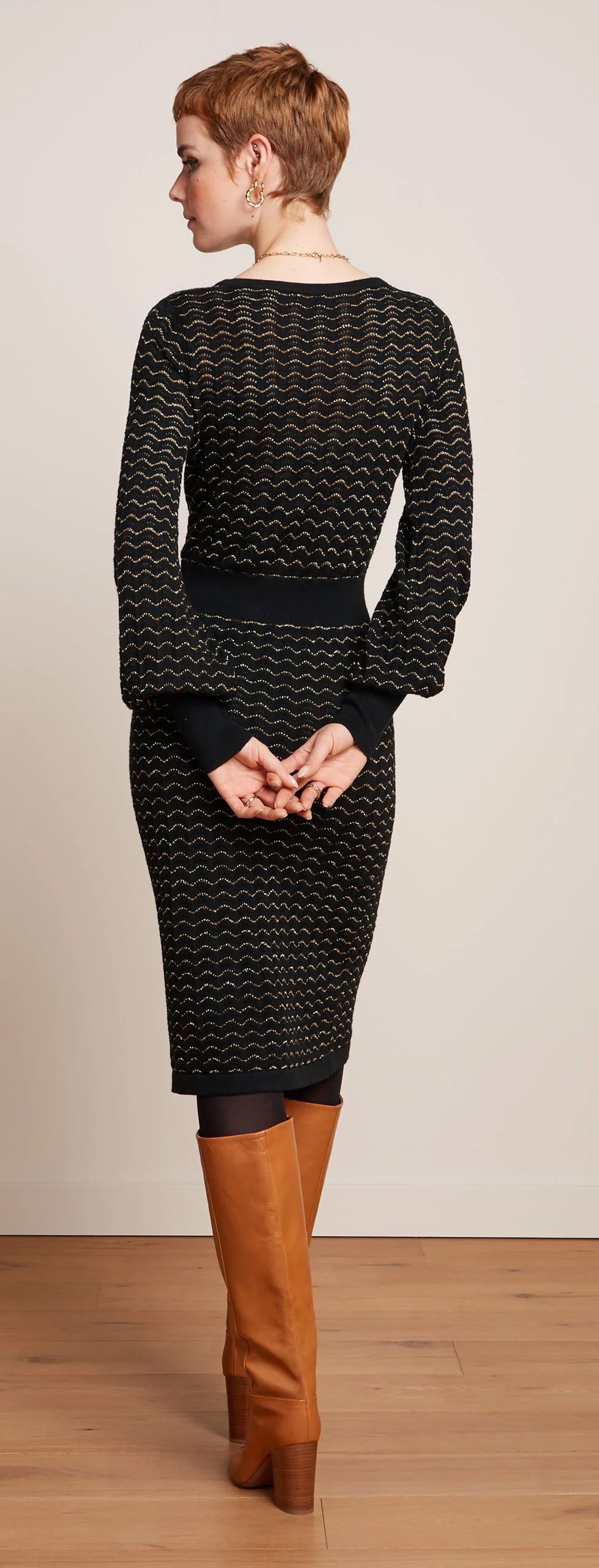 King_Louie_BELL_PACIFIC_Vintage_Glitzer_Langarm_PENCIL_DRESS_Strickkleid_-_Schwarz-3