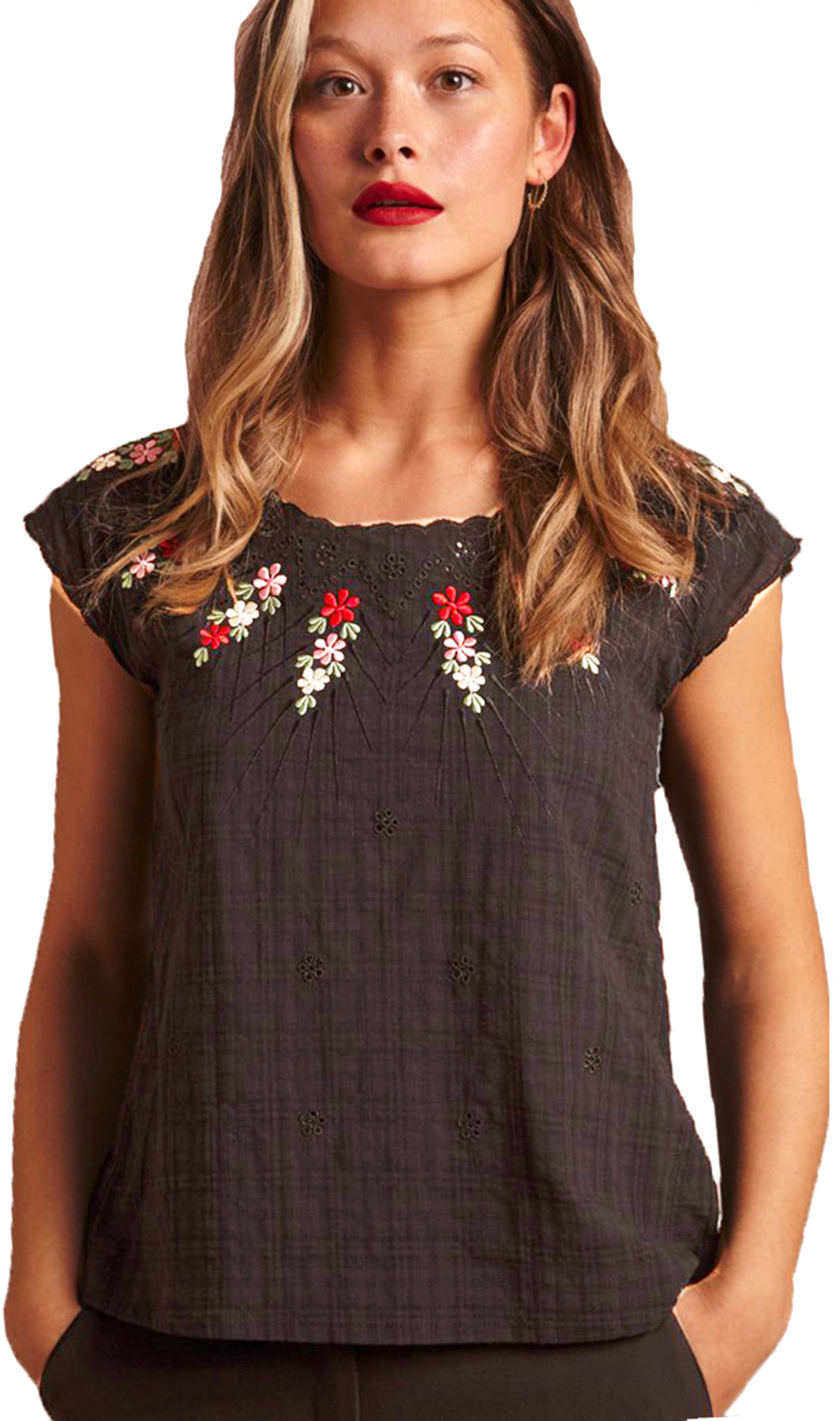 King_Louie_BETTY_Embroidered_FLORAL_Lochmuster_Verona_TOP_Oberteil_killer_kirsche