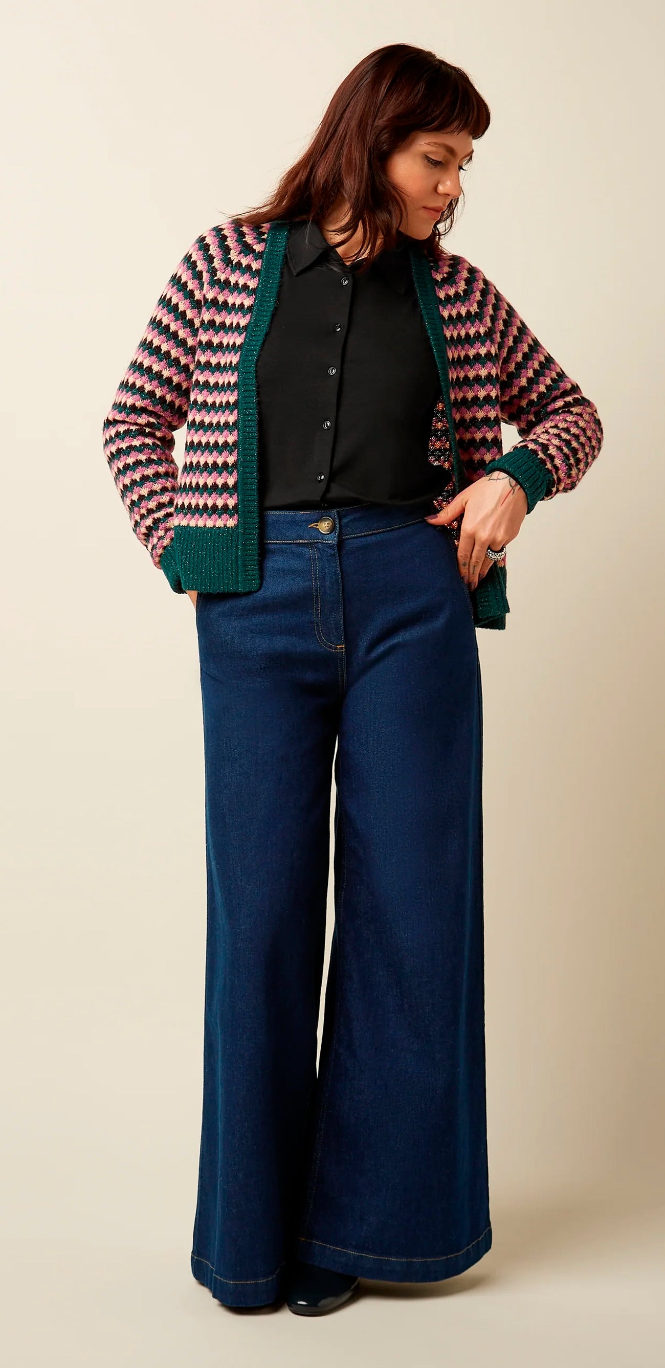 King_Louie_BLANCA_FLORA_Graphic_Pattern_Lurex_Vintage_Retro_Strickjacke_CARDIGAN-2