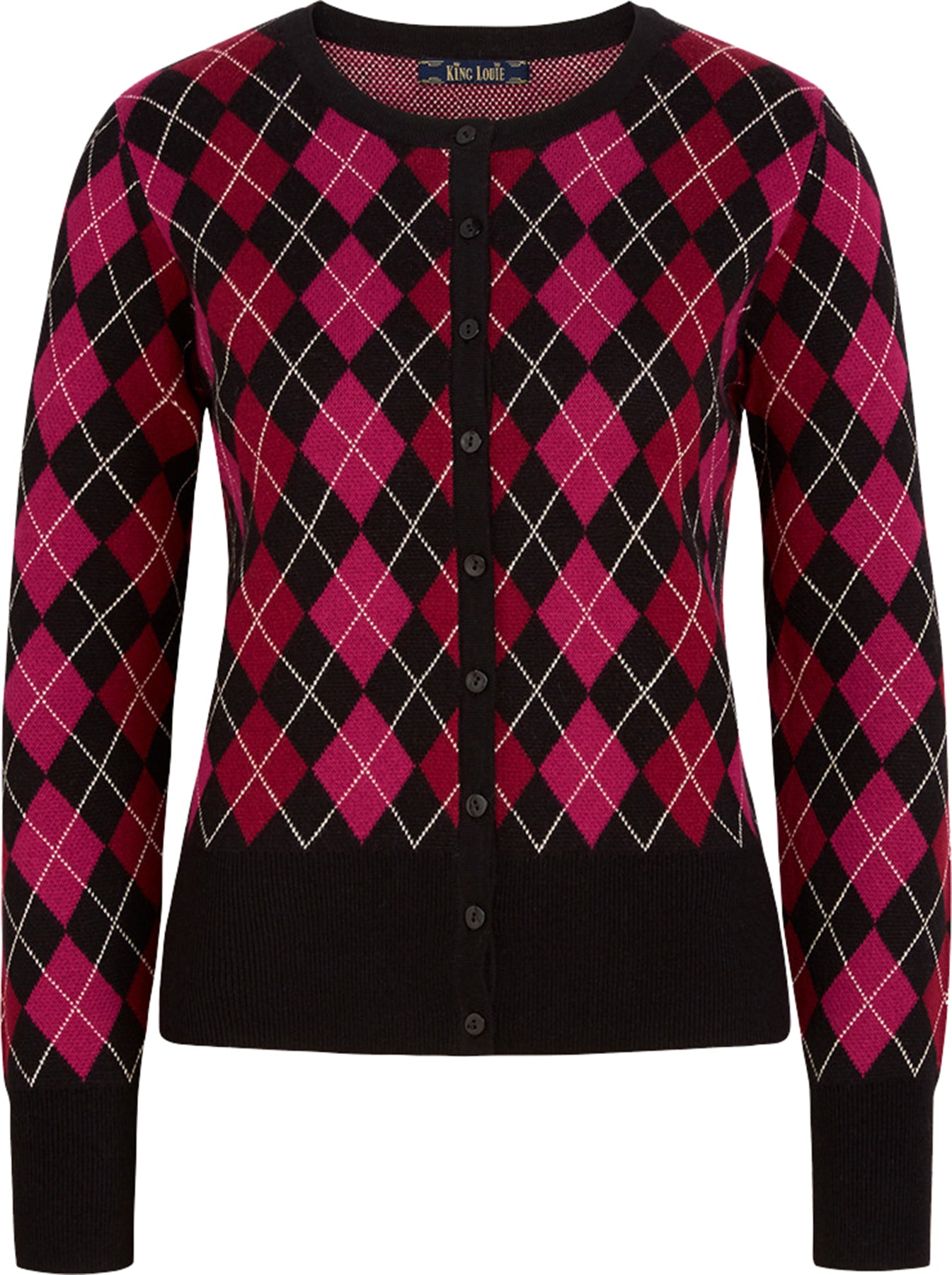 King_Louie_CARDI_BIBI_CHECK_Vintage_ARGYLE_Rundhals_CARDIGAN_Strickjacke_Killer_Kirsche-1AulGHMLa0rGSO