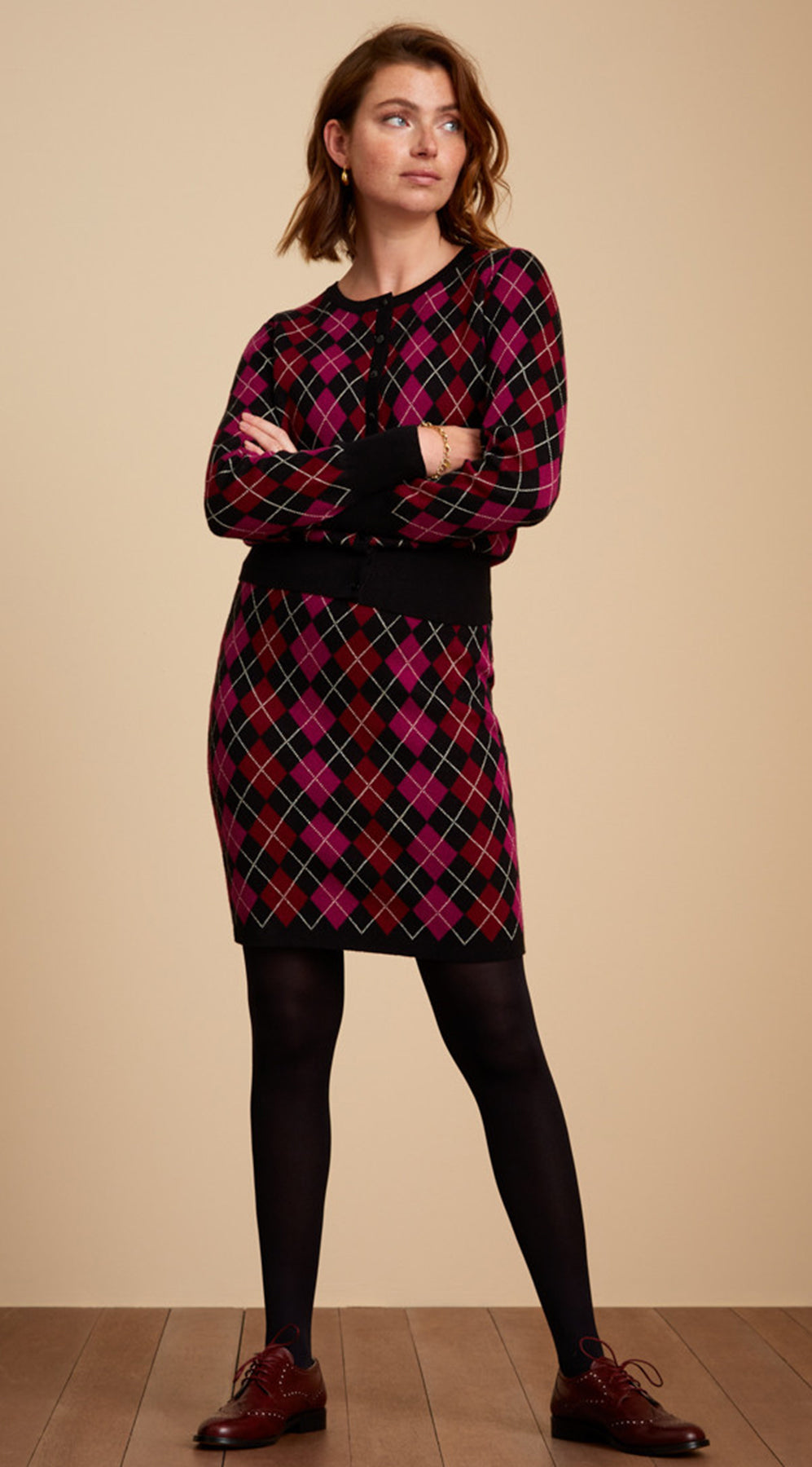 King_Louie_CARDI_BIBI_CHECK_Vintage_ARGYLE_Rundhals_CARDIGAN_Strickjacke_killer_kirsche_3ibX4BGzx1Swyl