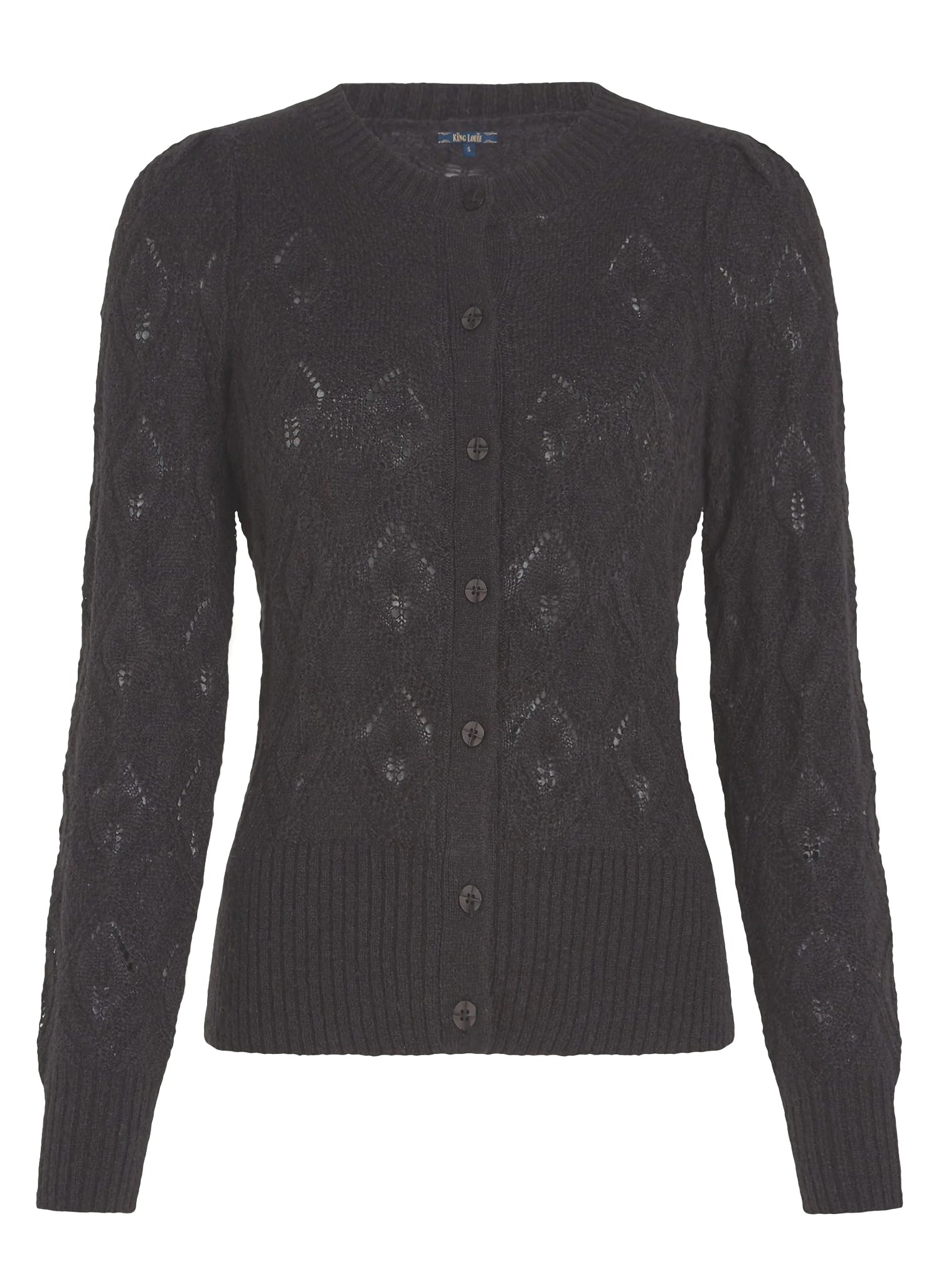 King_Louie_CARDI_ORCIA__Langarm_AJOUR_Vintage_Lochmuster_Strickjacke_CARDIGAN_-_Schwarz-35bcrhD5I0TghX