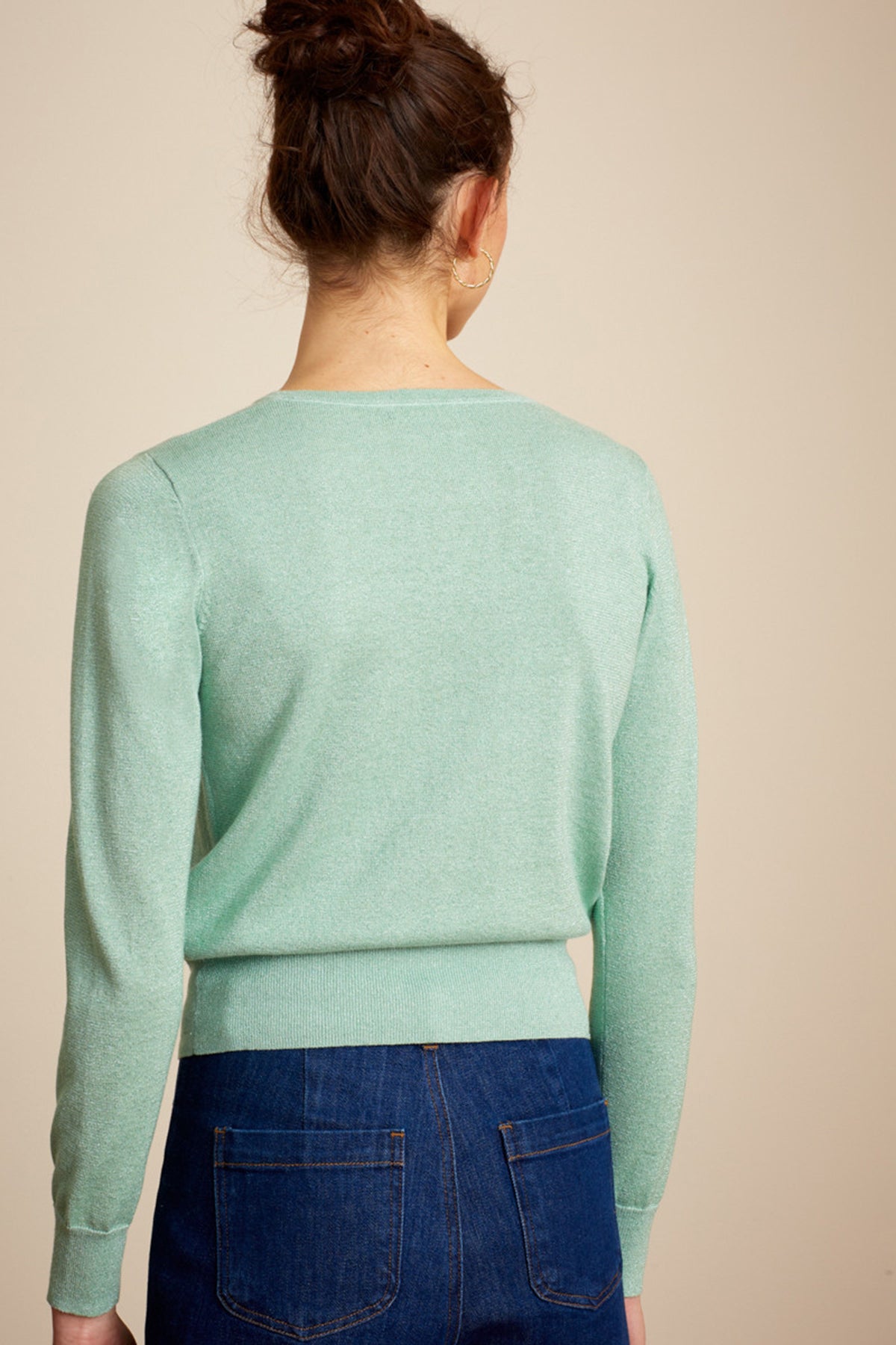 King_Louie_CARDI_ORGANIC_Retro_Rundhals_Langarm_CARDIGAN_Strickjacke_-_Foam_Green_killer_kirsche_2
