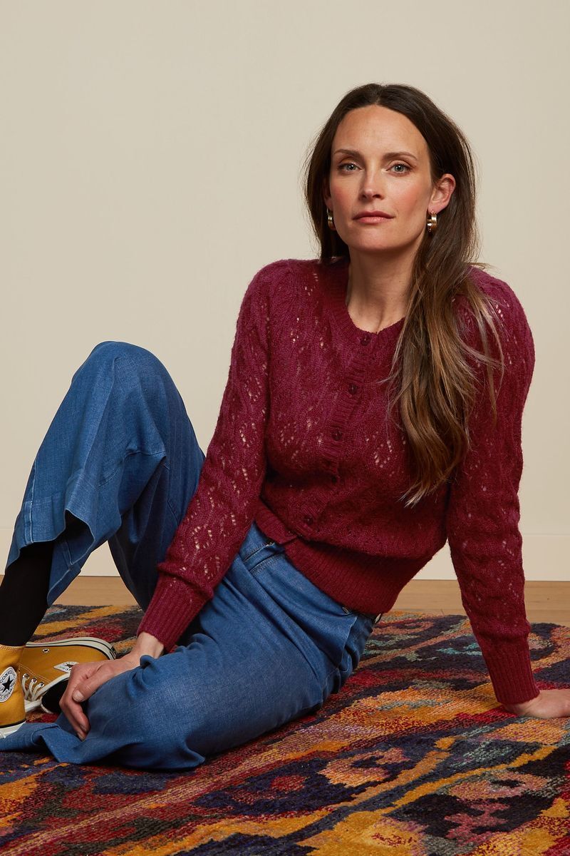 King_Louie_CARDI_PUFF_BORGO_Langarm_Lochmuster_Strickjacke_CARDIGAN_-_Bordeaux_Killer_Kirsche-2Fp35Bu6eTaFO1