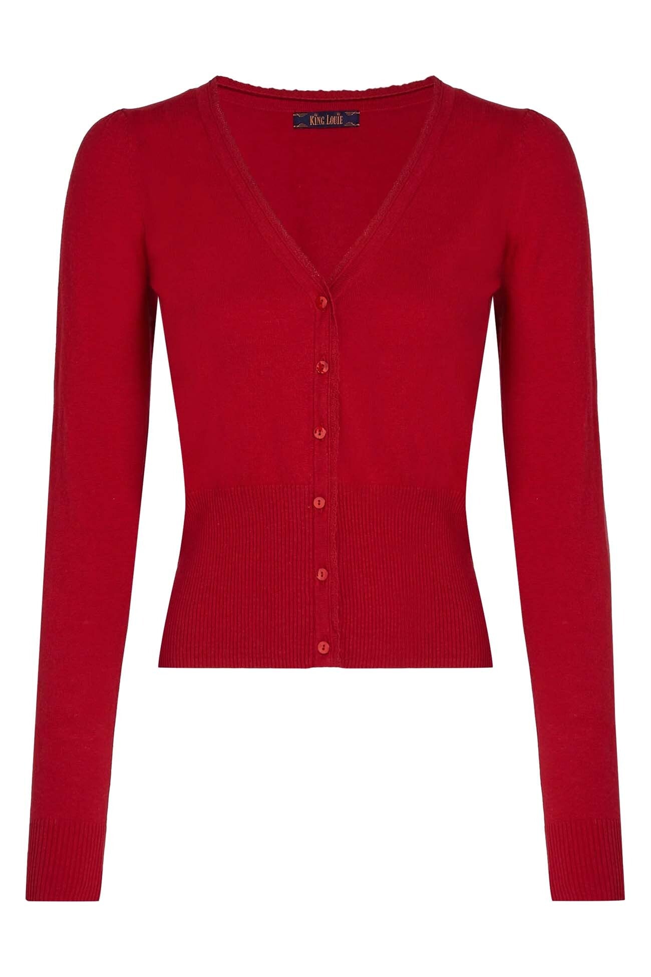 King_Louie_CARDI_V_COCOON_Vintage_V-NECK_Knit_Strickjacke_CARDIGAN_-_Icon_Red-4