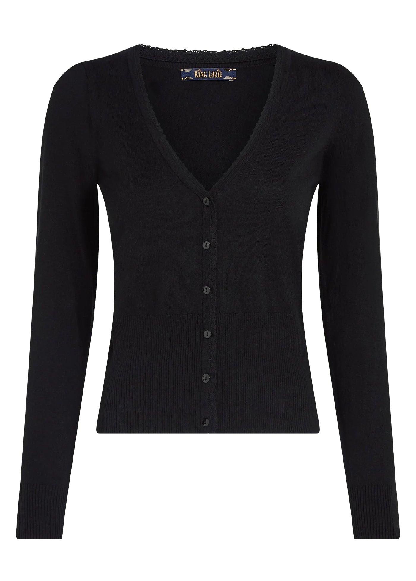 King_Louie_CARDI_V_COCOON_Vintage_V-NECK_Knit_Strickjacke_CARDIGAN_-_Schwarz-3