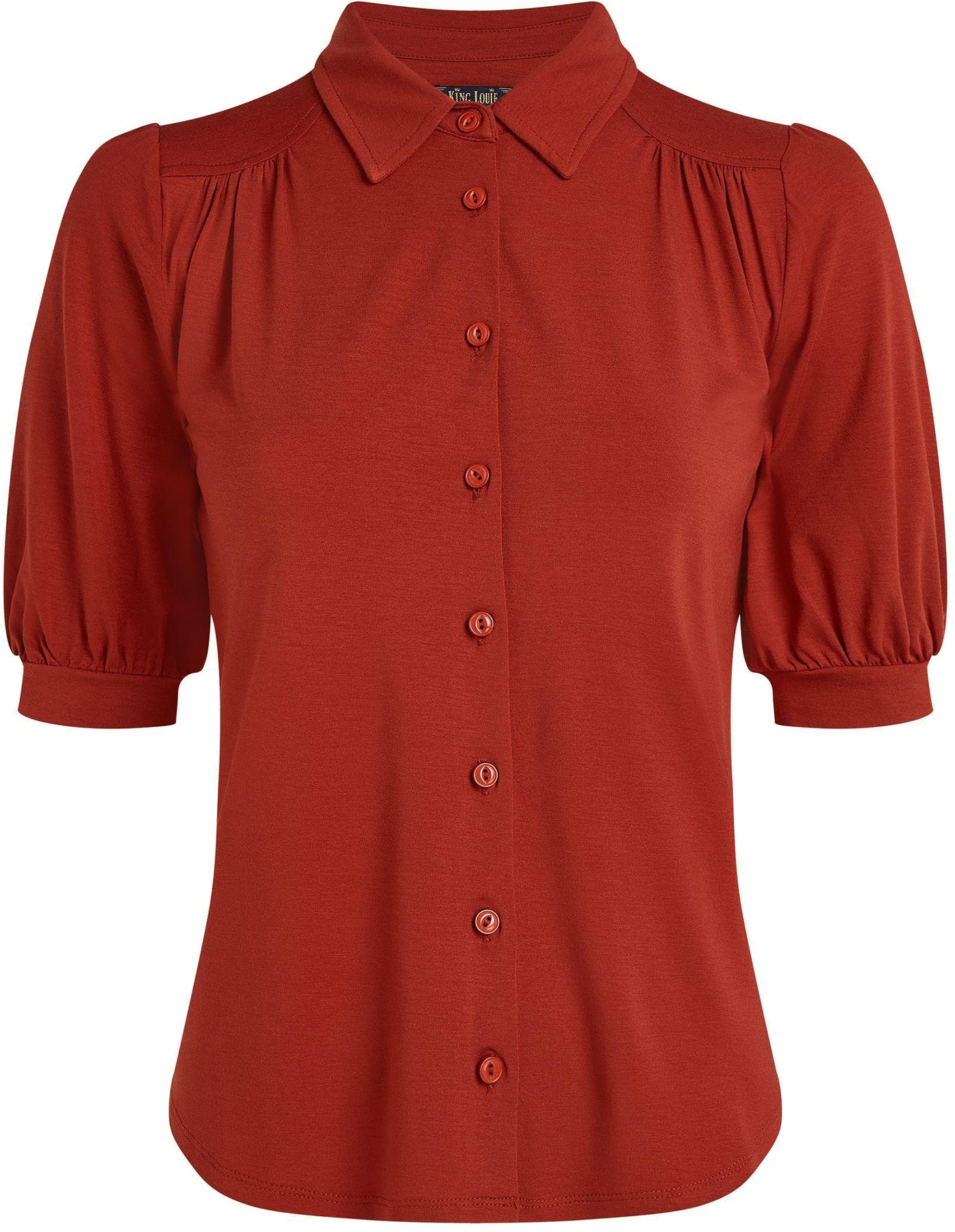 King_Louie_CARINA_Vintage__Uni_Halbarm_BLUSE_Oberteil_Blouse_-_Sienna_Red_killer_kirsche_3