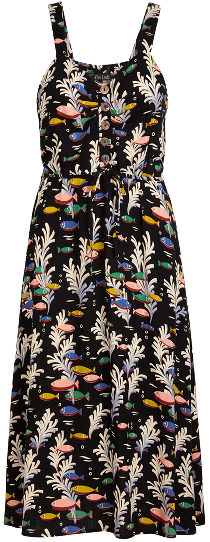 King_Louie_CARINE_BIG_SUR_50s_FISCHE_Traeger_A-LINIE_Sommer_KLEID_Dress_killer_kirsche