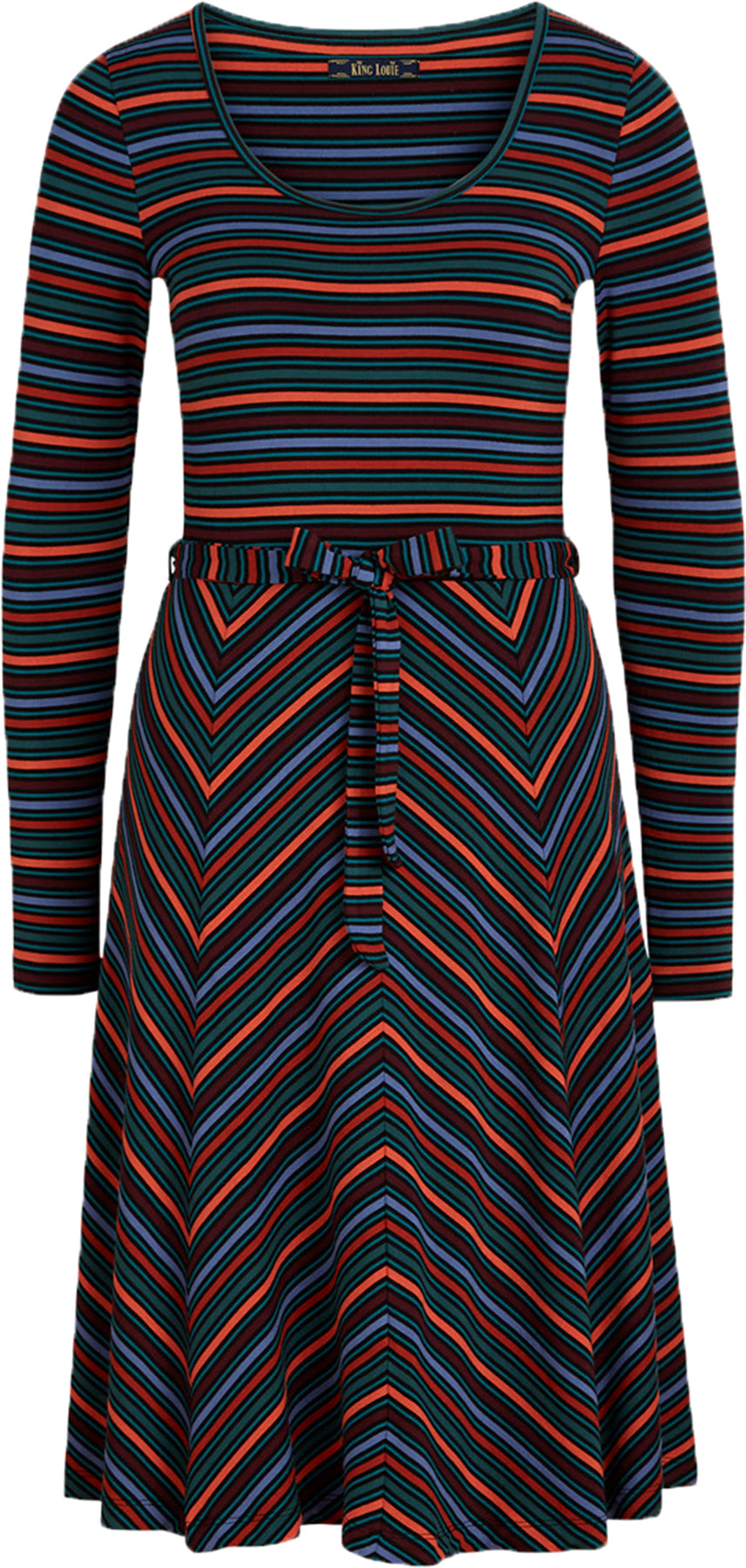 King_Louie_CARISE_CRUSH_STRIPE_Vintage_STREIFEN_Langarm_A-LINIE_DRESS_Kleid_Killer_Kirsche-1