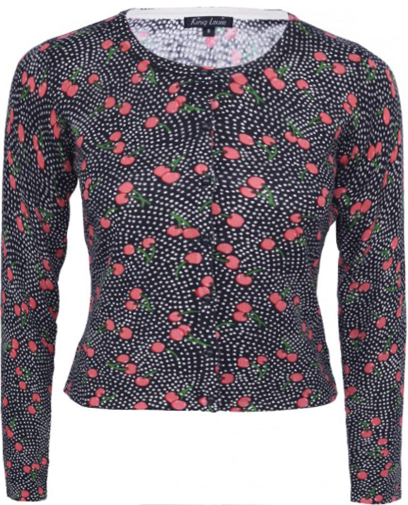 King_Louie_CHERRIES_Polka_DOTS_Punkte_Kirschen_Strickjacke_CARDIGAN