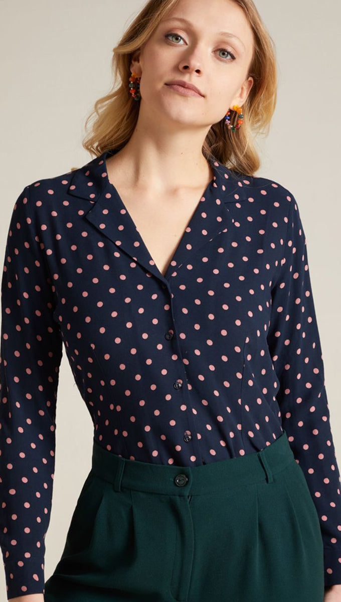 King_Louie_DAISY_PABLO_Punkte_POLKA_DOT_Langarm_BLUSE_Oberteil_Navy-2EFNduKBP9UCZY