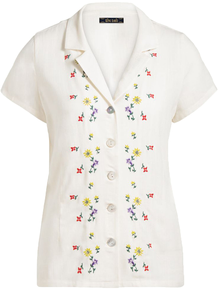 King_Louie_DAISY_SEVILLA_Vintage_FLORAL_Embroidery_Kurzarm_BLOUSE_Bluse-1