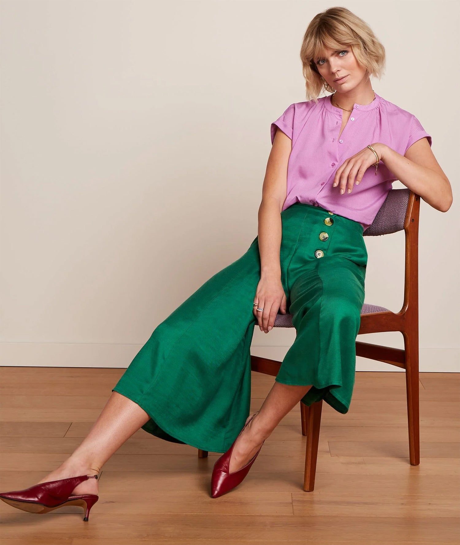 King_Louie_DALLAS_CAMERON_Vintage_HIGH_WAIST_Trousers_Sailor_CULOTTE_PANTS_Hose_-_Nilgruen-2