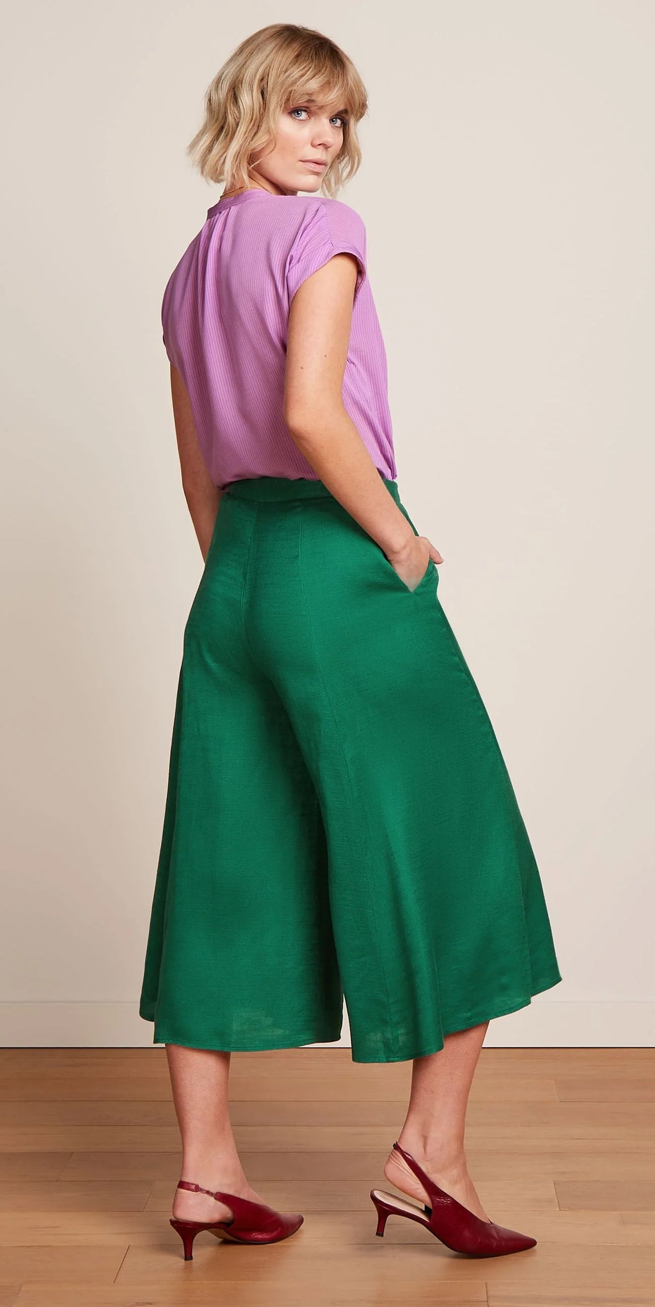 King_Louie_DALLAS_CAMERON_Vintage_HIGH_WAIST_Trousers_Sailor_CULOTTE_PANTS_Hose_-_Nilgruen-3